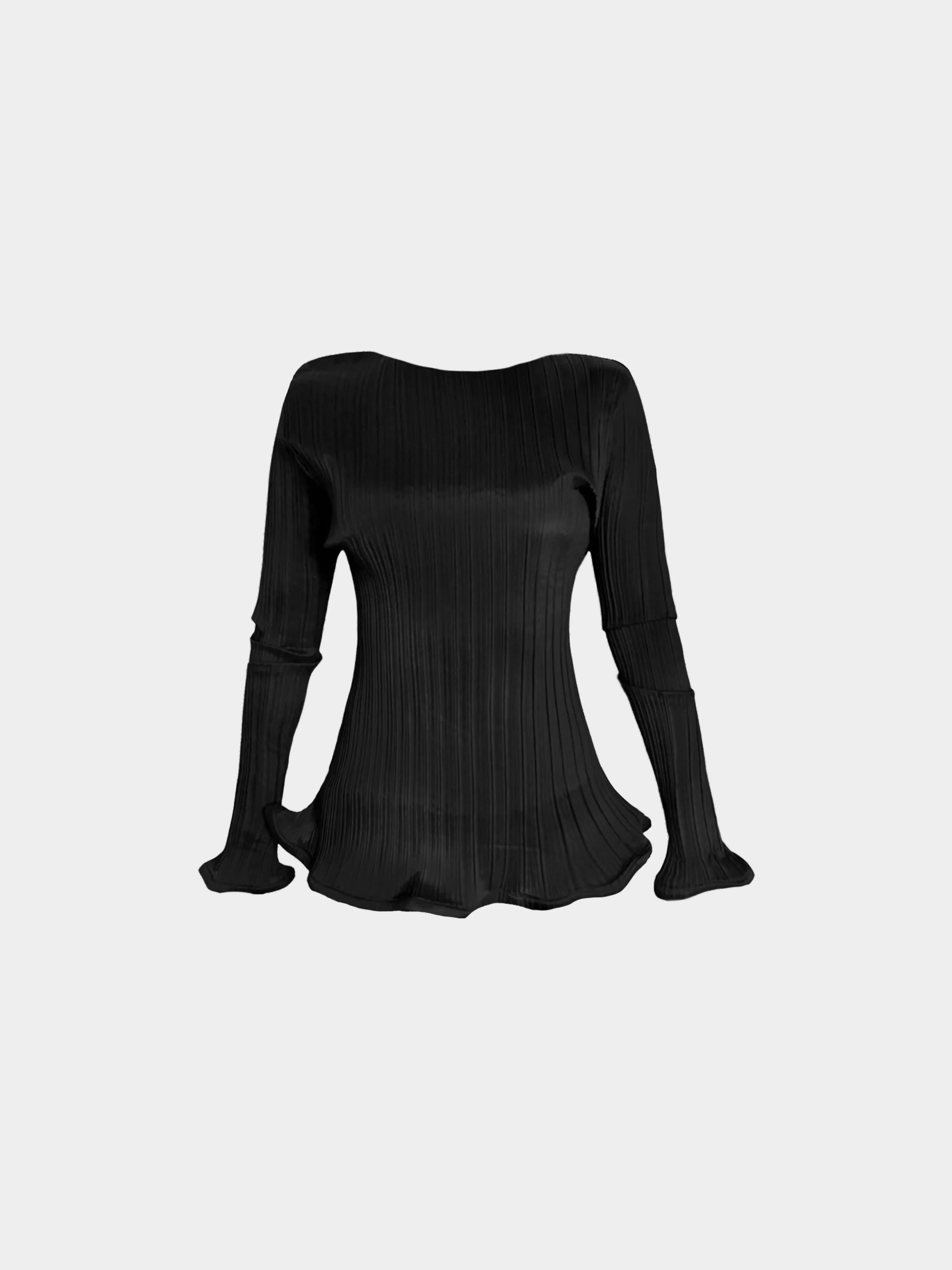 Issey Miyake 2010s Pleats Please Black Pleated Top and Skirt Set - Image 3