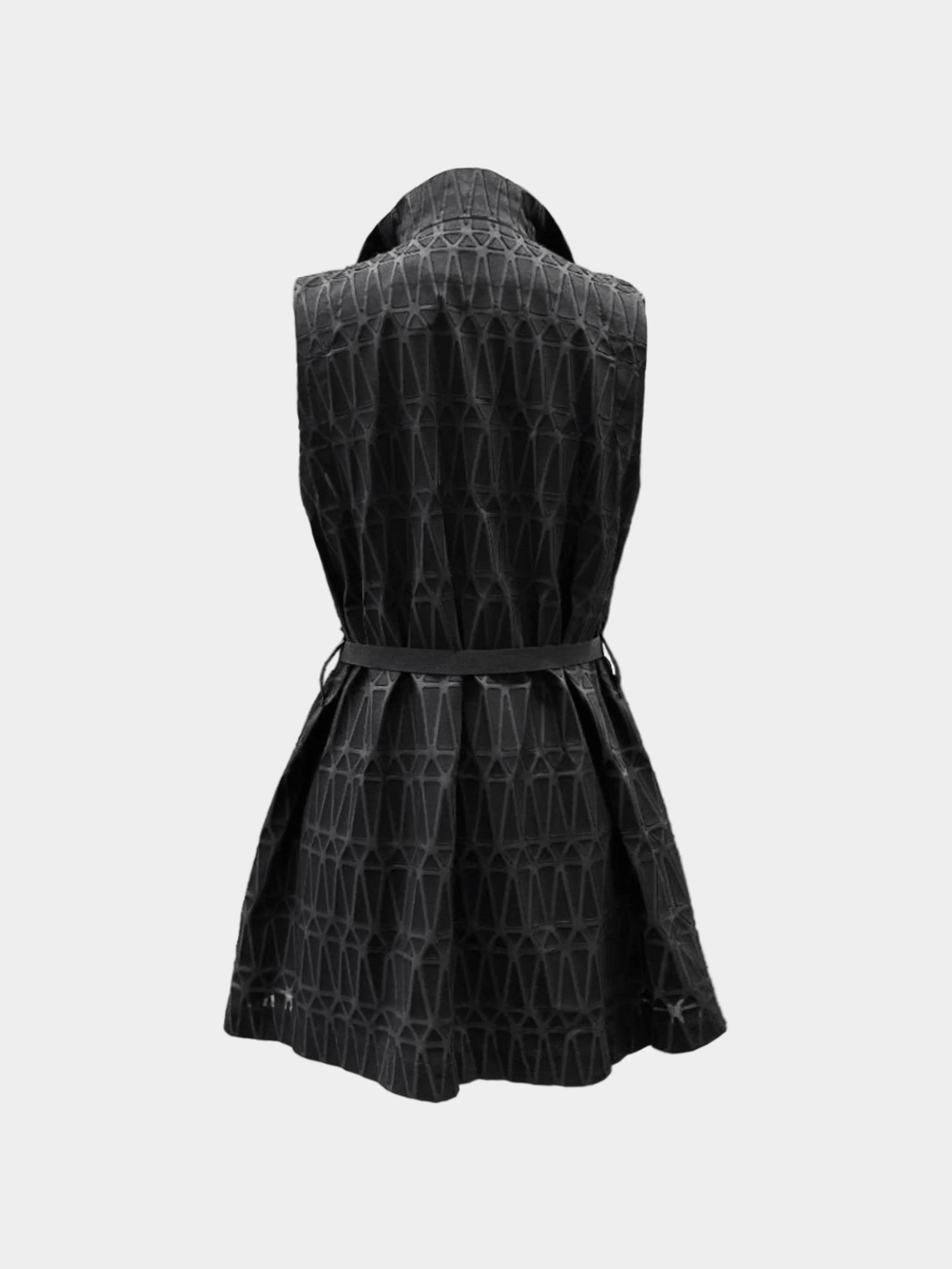 Issey Miyake 2017 Black Facet Pattern Vest Mini Dress - Image 2