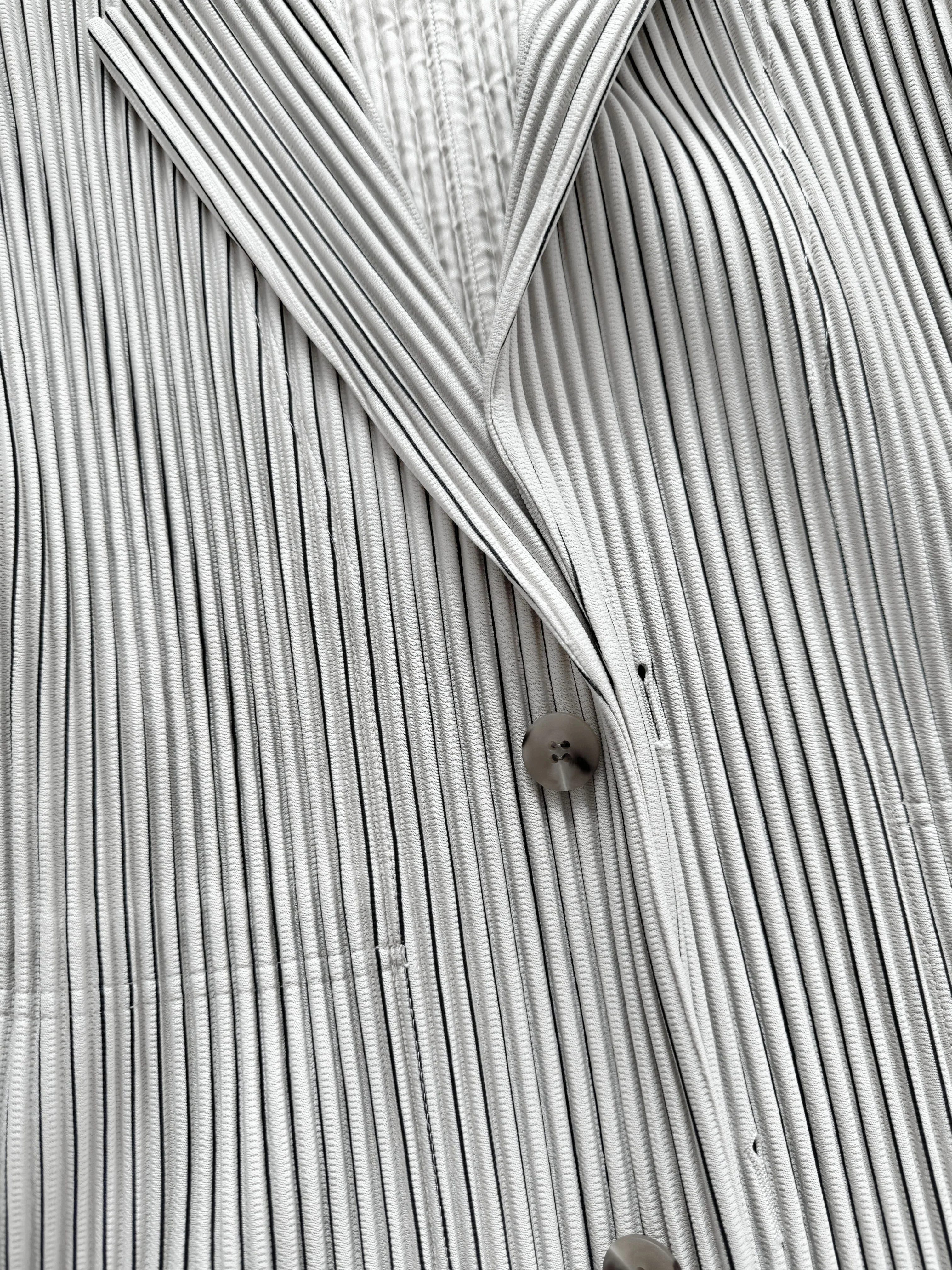 Issey Miyake 2023 Homme Plissé Light Grey Blazer - Image 3
