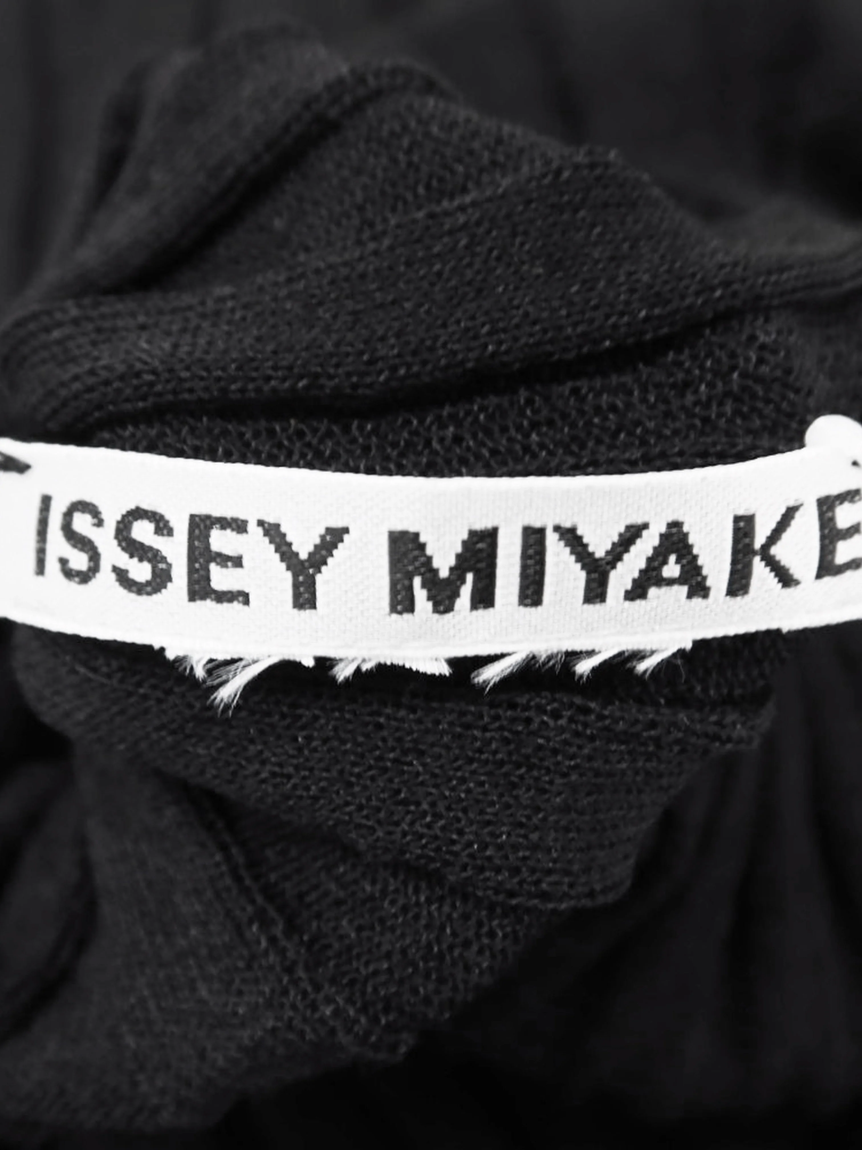 Issey Miyake FW 2024 Black Ribbed Knit Long Dress - Image 6