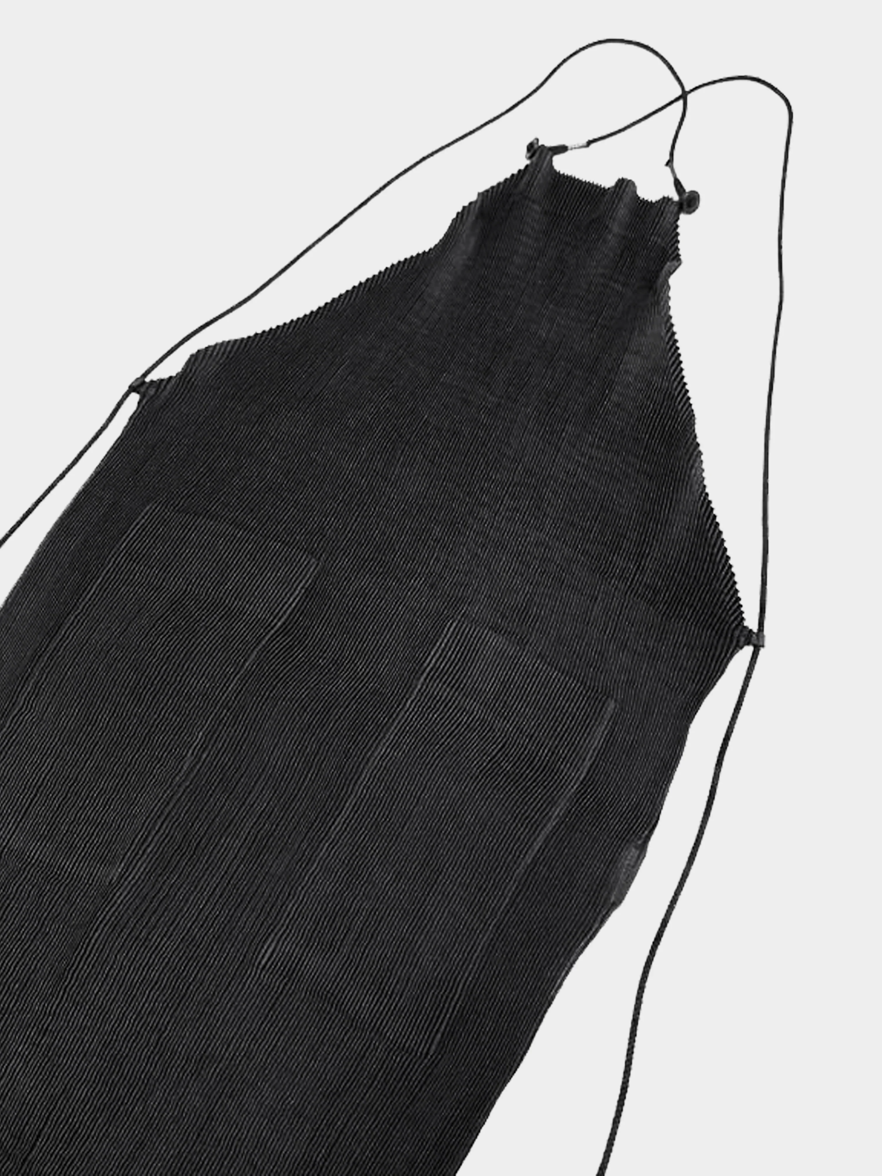 Issey Miyake IM 2000s Black Pleated Apron Dress/Vest - Image 3