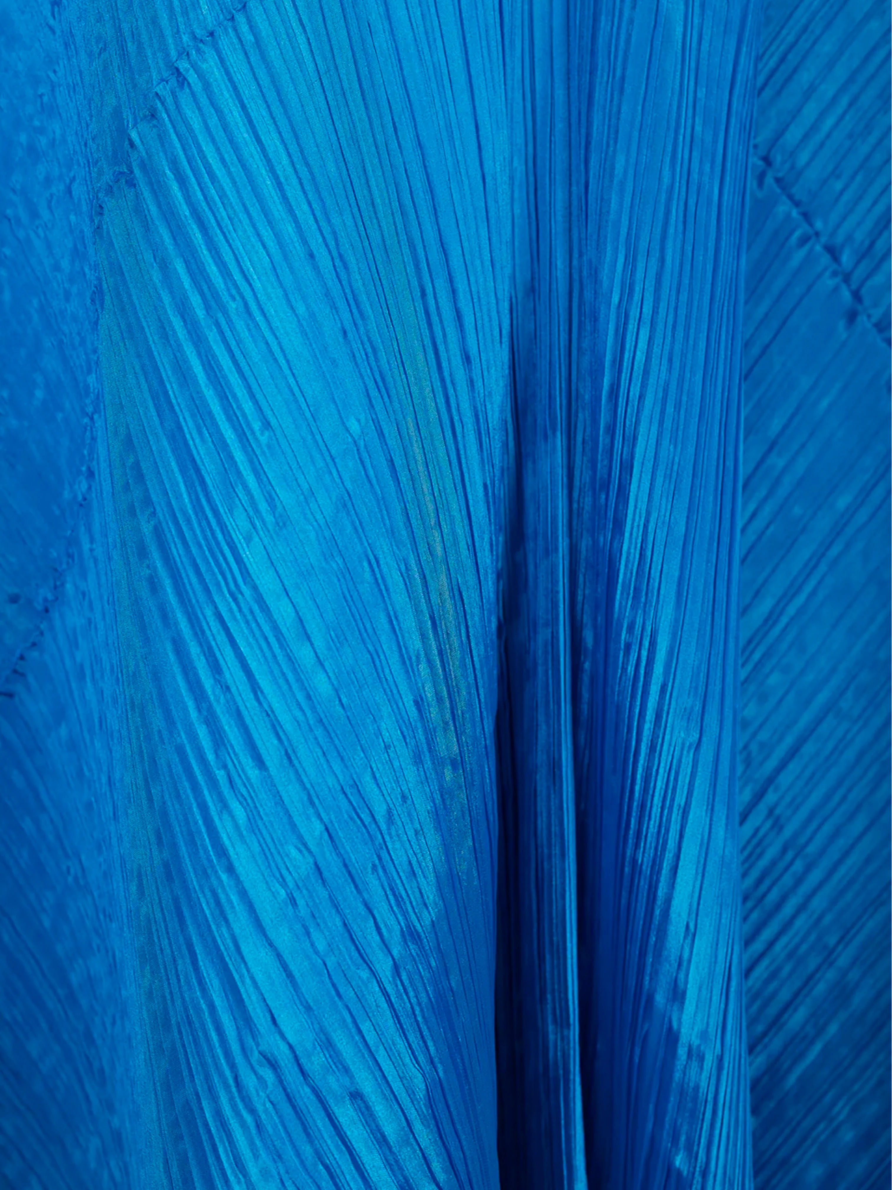 Issey Miyake Pleats Please 2000s Blue Madame-T Cape Shawl - Image 4