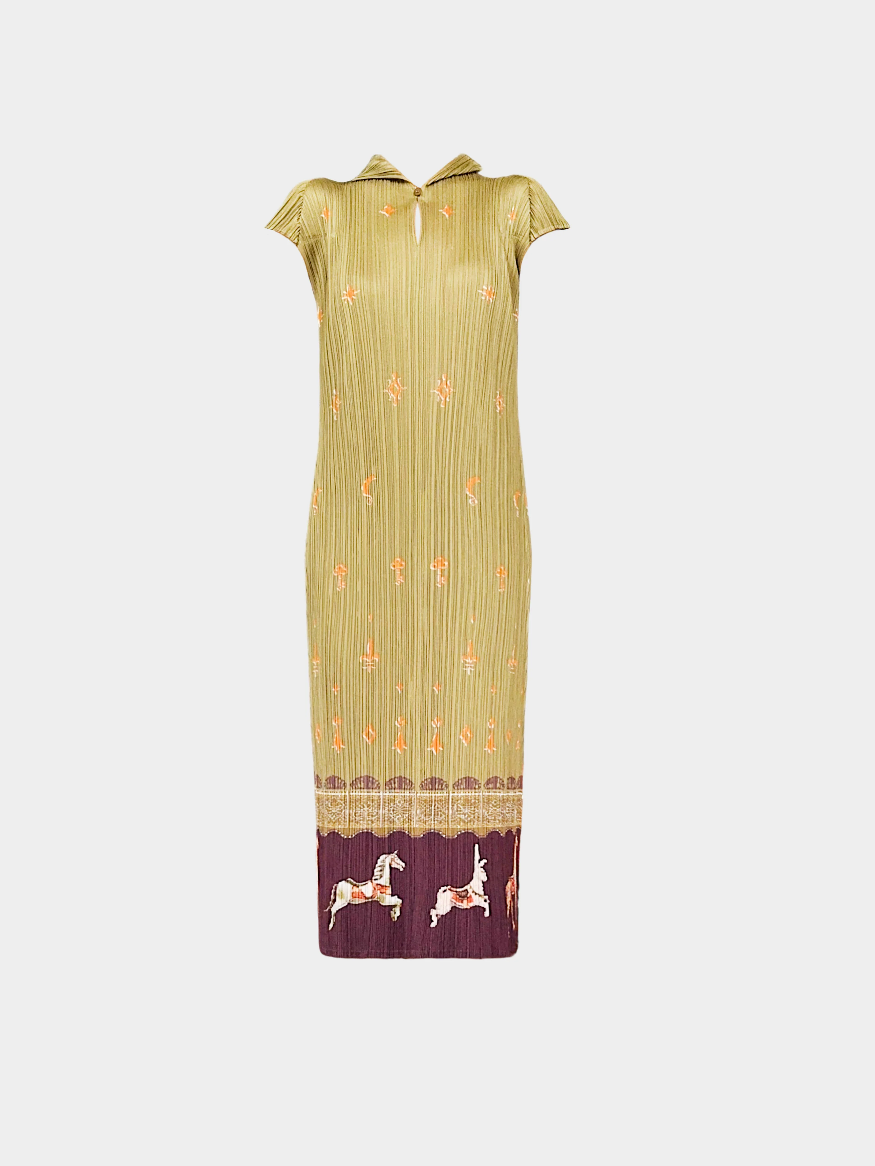 Issey Miyake Pleats Please 2000s Printed Top and Dress Set - Image 2
