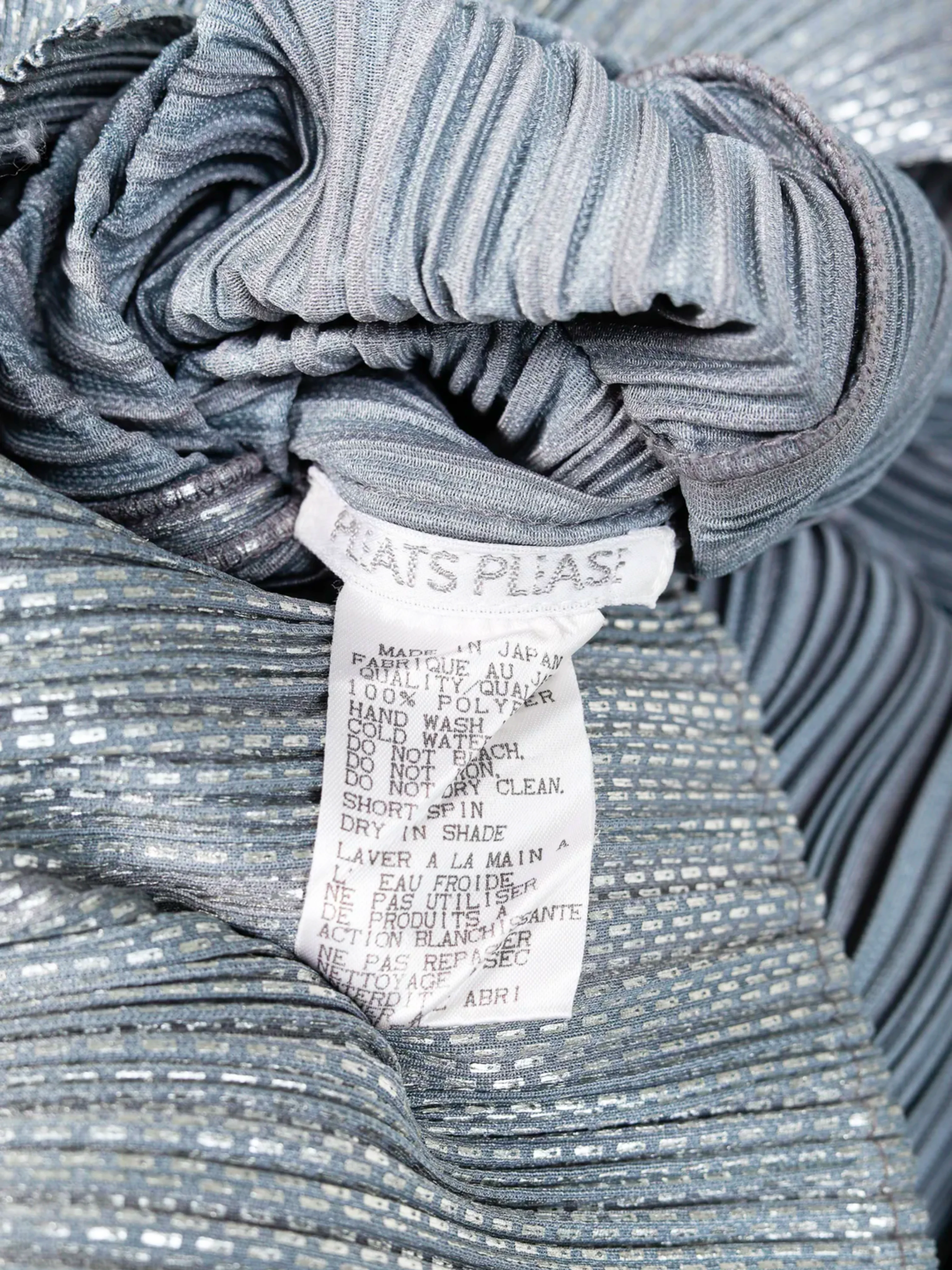 Issey Miyake Pleats Please 2000s Rare Archival Metallic Silver Maxi Dress - Image 3