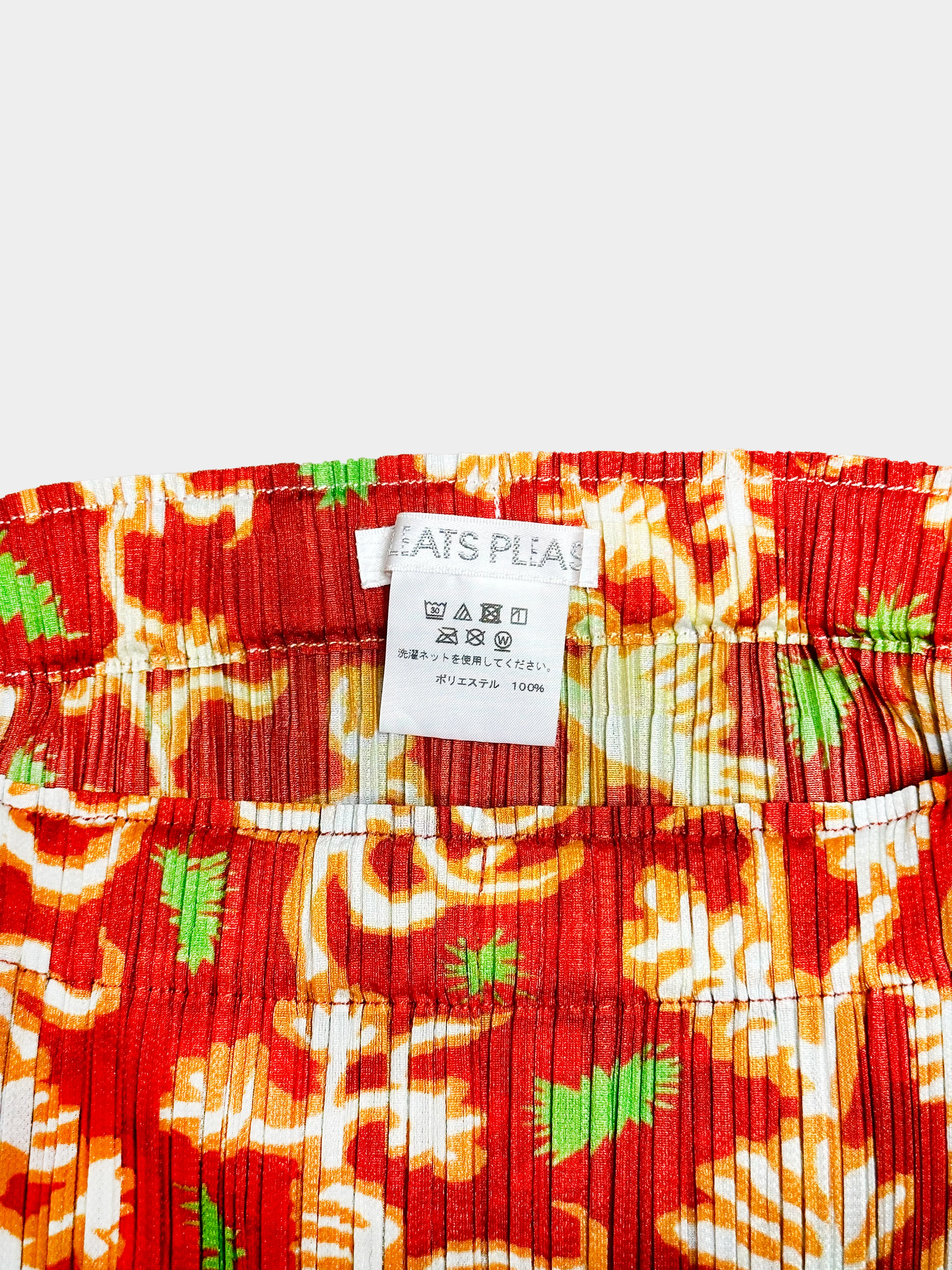 Issey Miyake Pleats Please 2000s Red Printed Skirt - Image 2