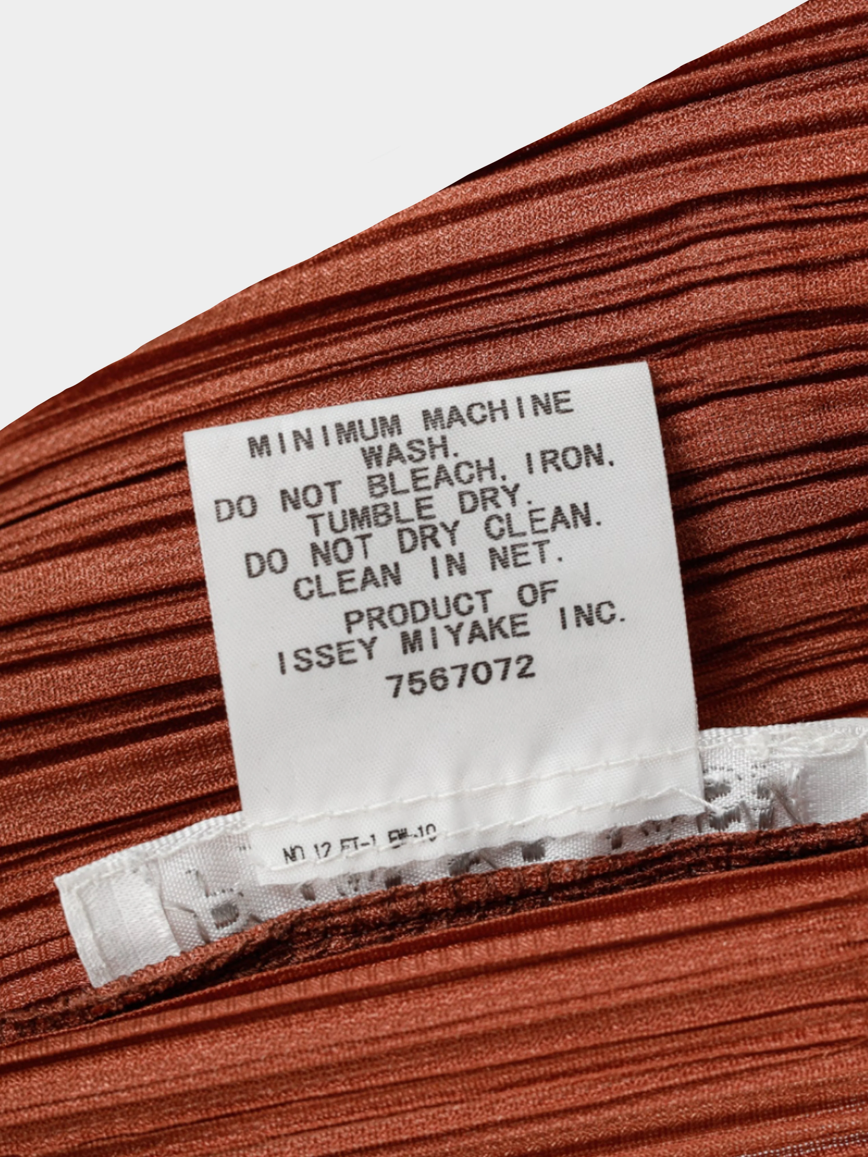 Issey Miyake Pleats Please 2000s Terracotta Open-Front Cardigan - Image 4