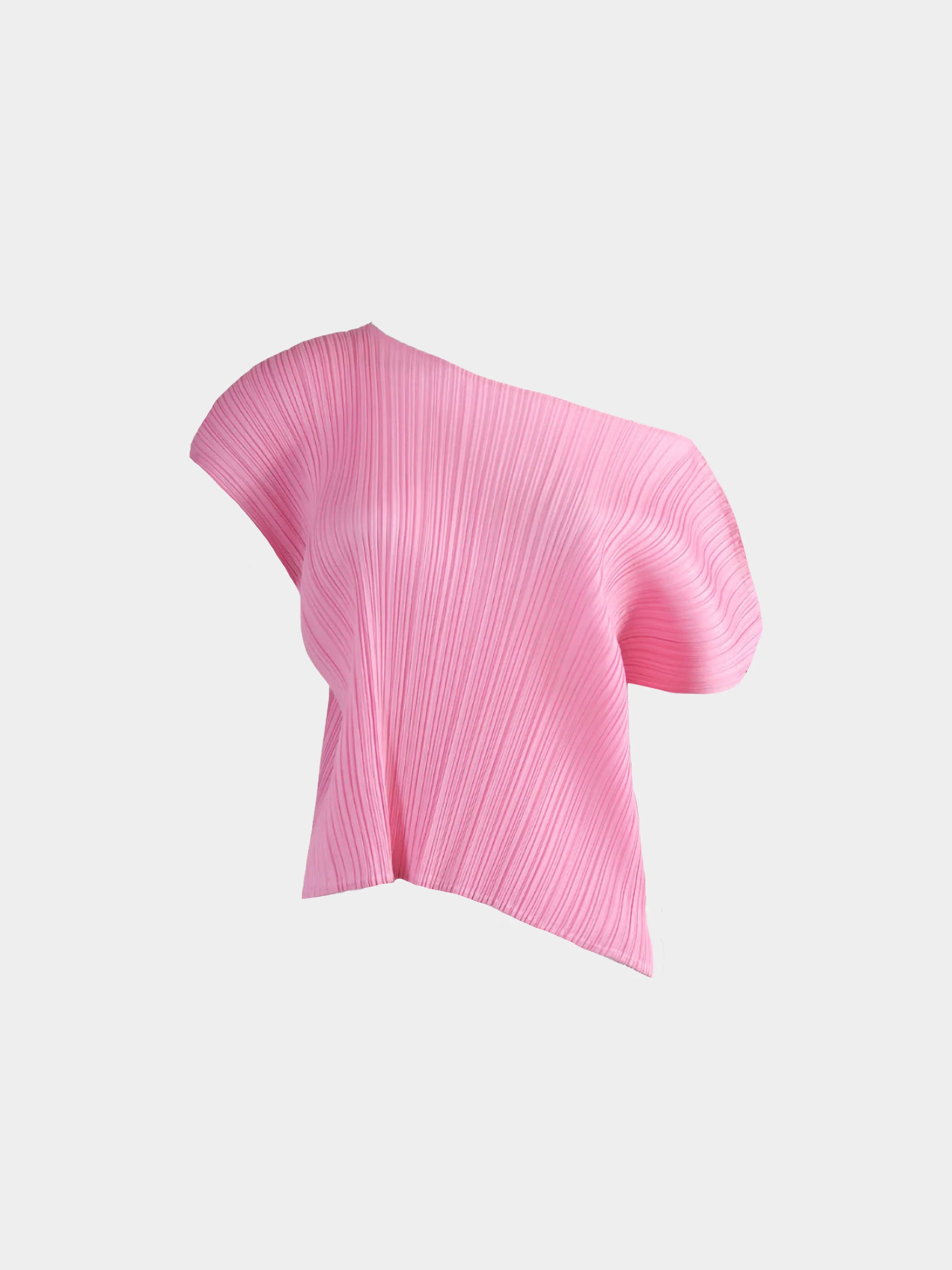 Issey Miyake Pleats Please 2000s Pink Short Sleeve Pleated Top - Image 2