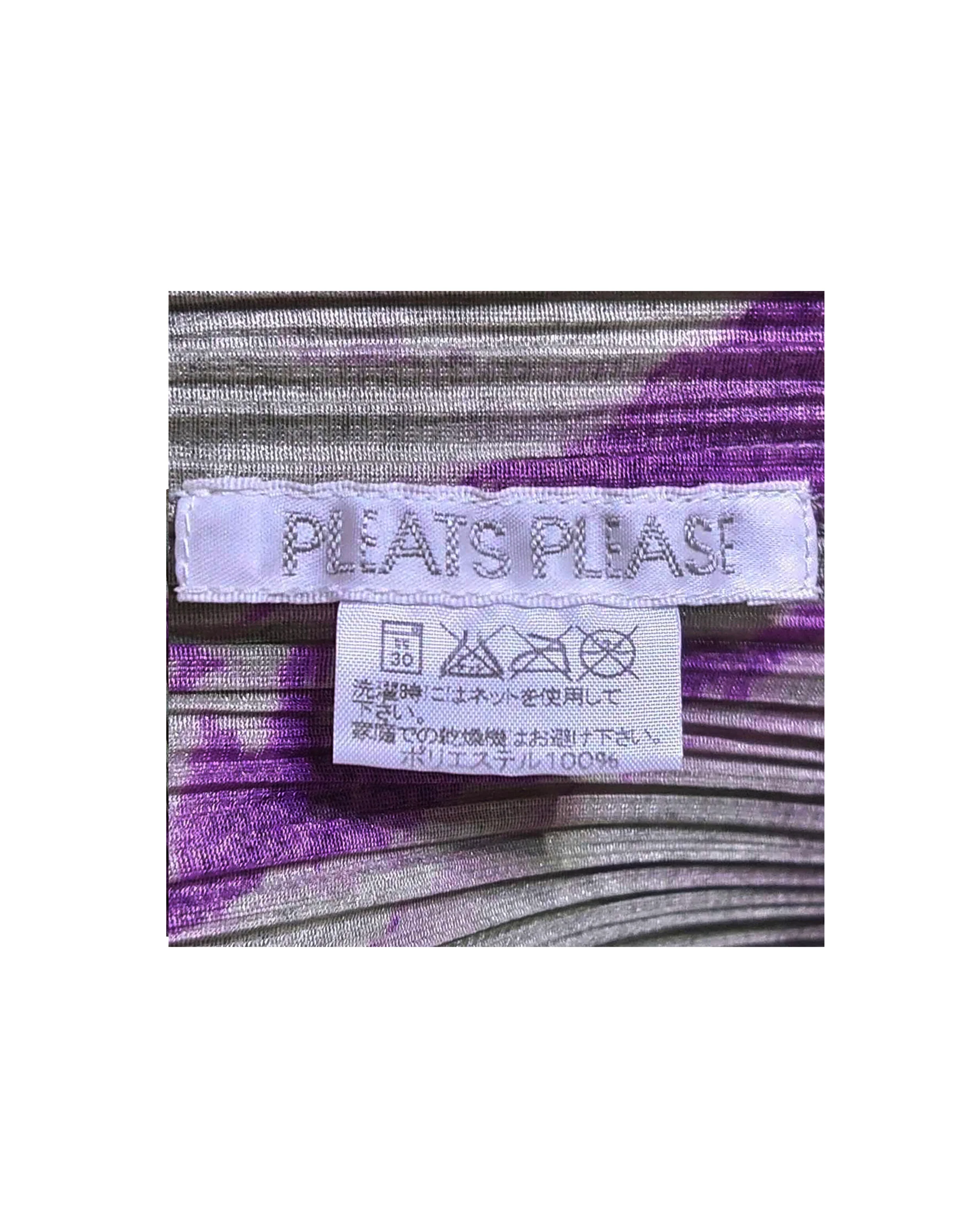 Issey Miyake 2000s Pleats Please Purple Print - Image 4