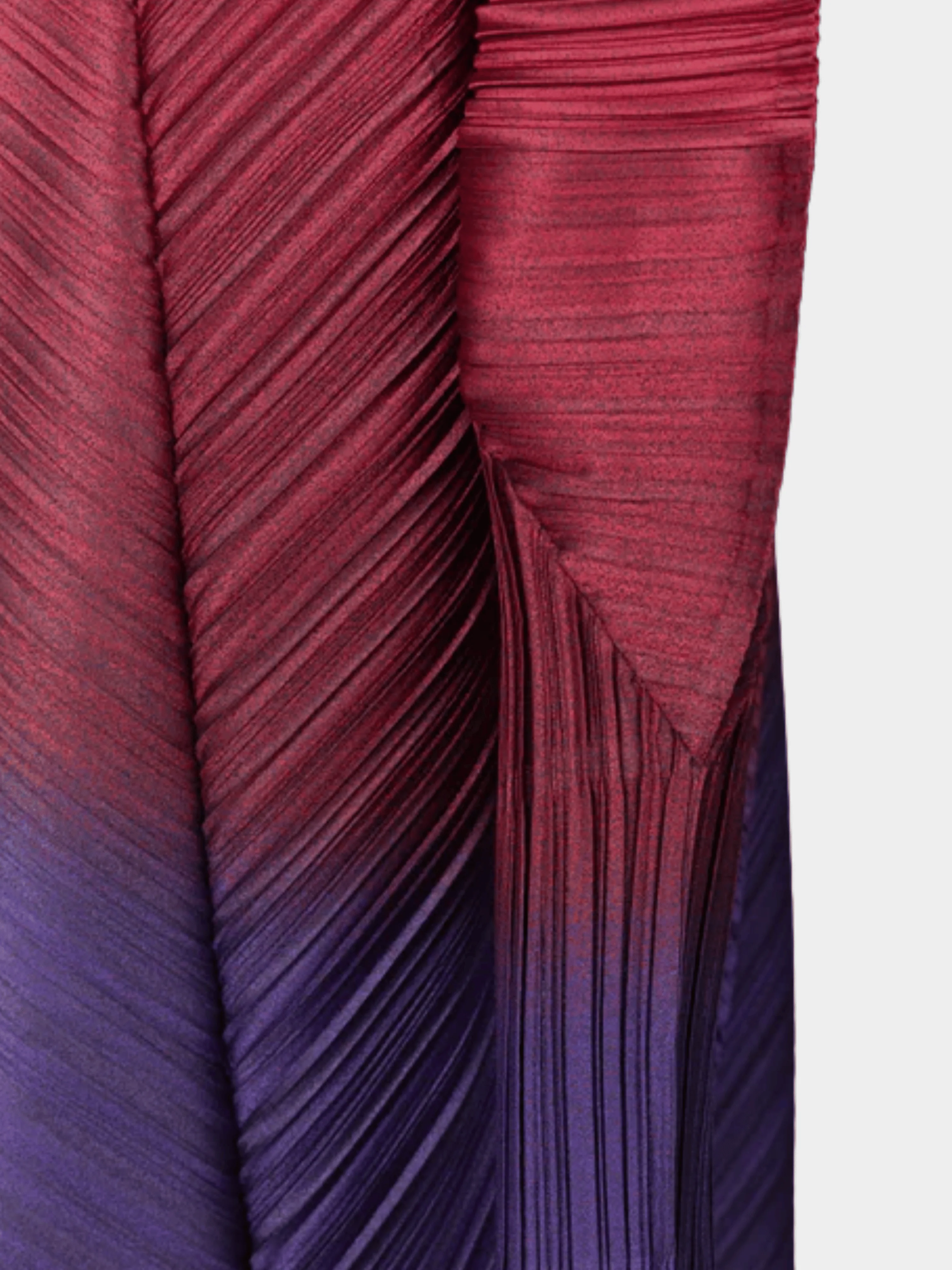 Issey Miyake Pre-Fall 2013 Pleated Ombré Magenta Purple Coat Dress - Image 3