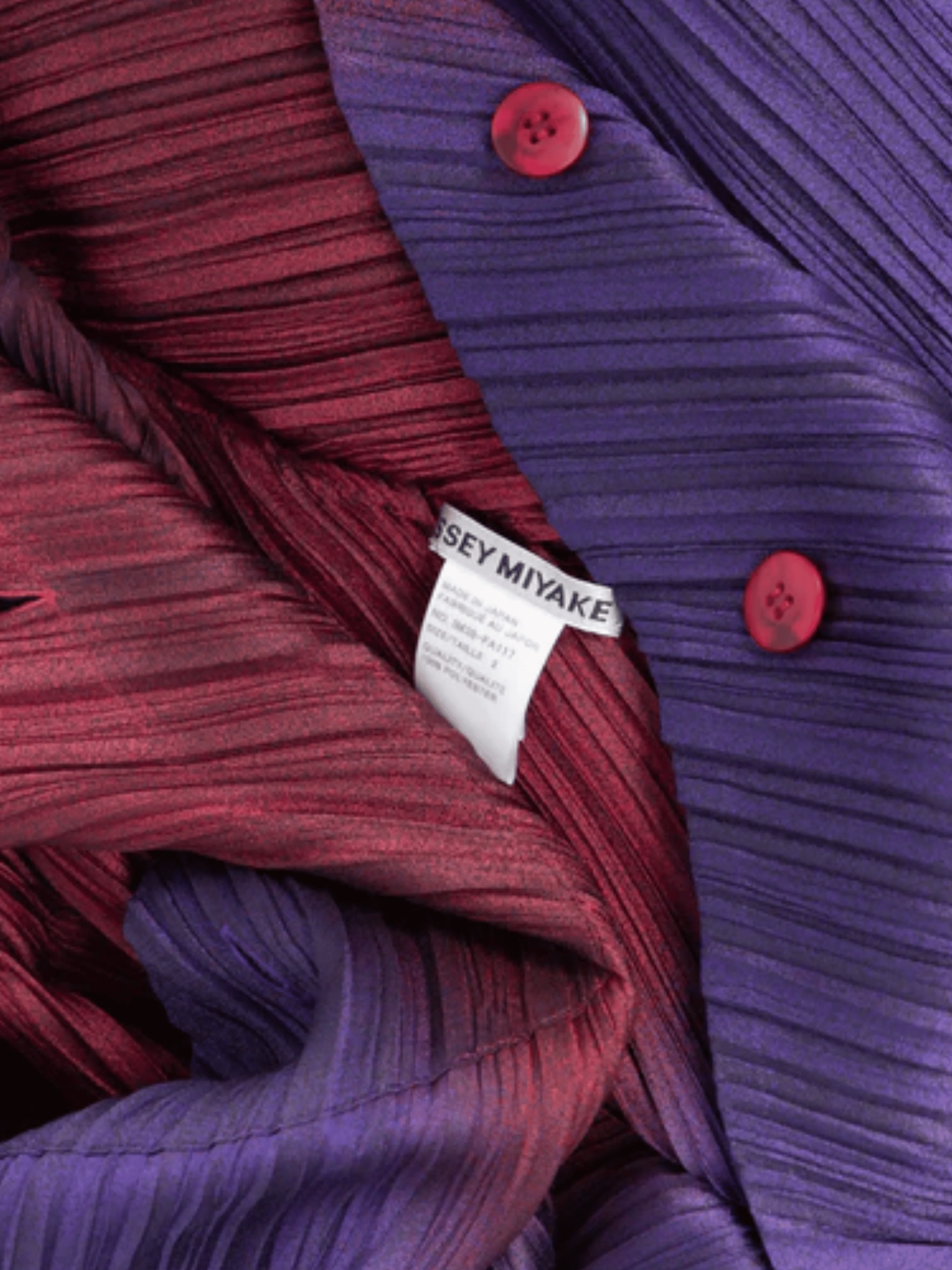 Issey Miyake Pre-Fall 2013 Pleated Ombré Magenta Purple Coat Dress - Image 4