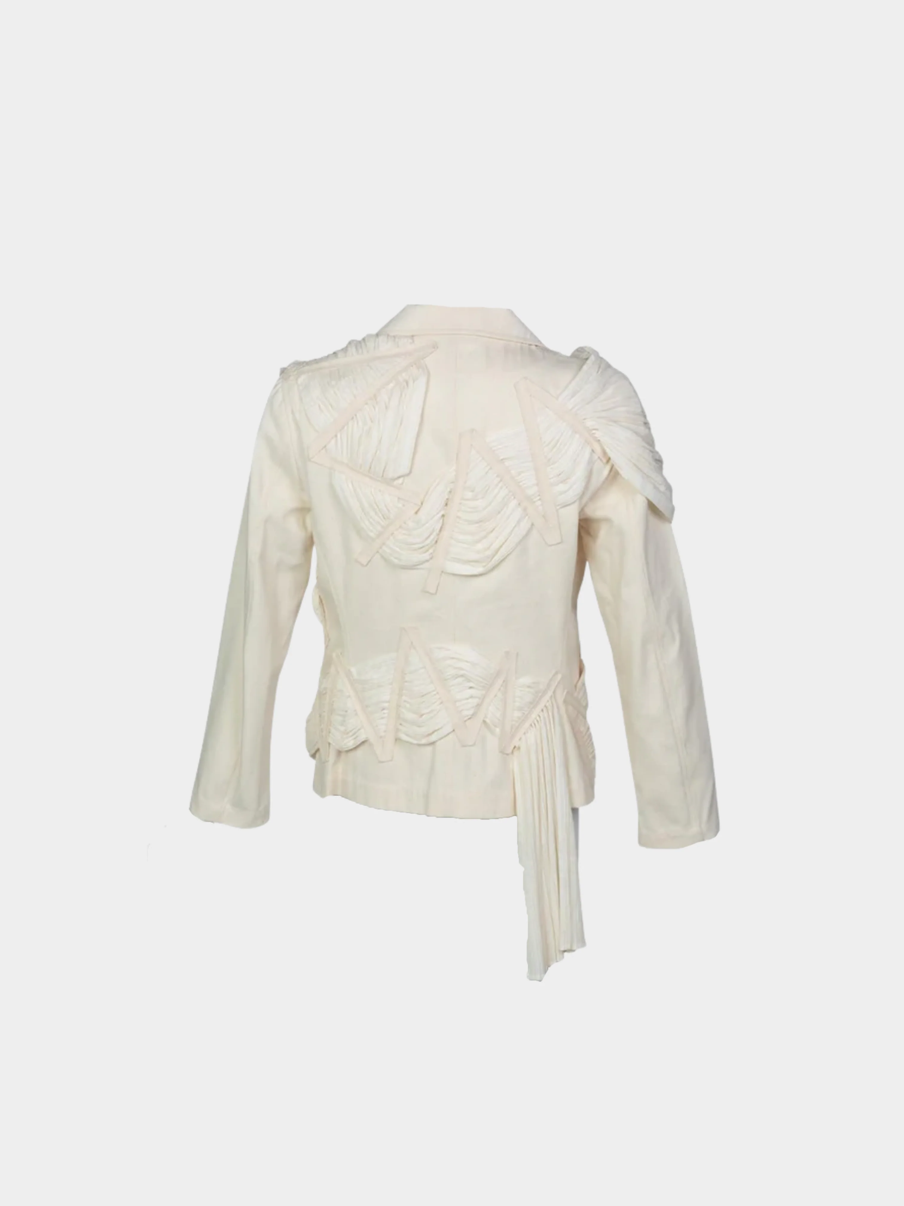 Issey Miyake SS 2003 Runway Cream Cotton Canvas Jacket - Image 2