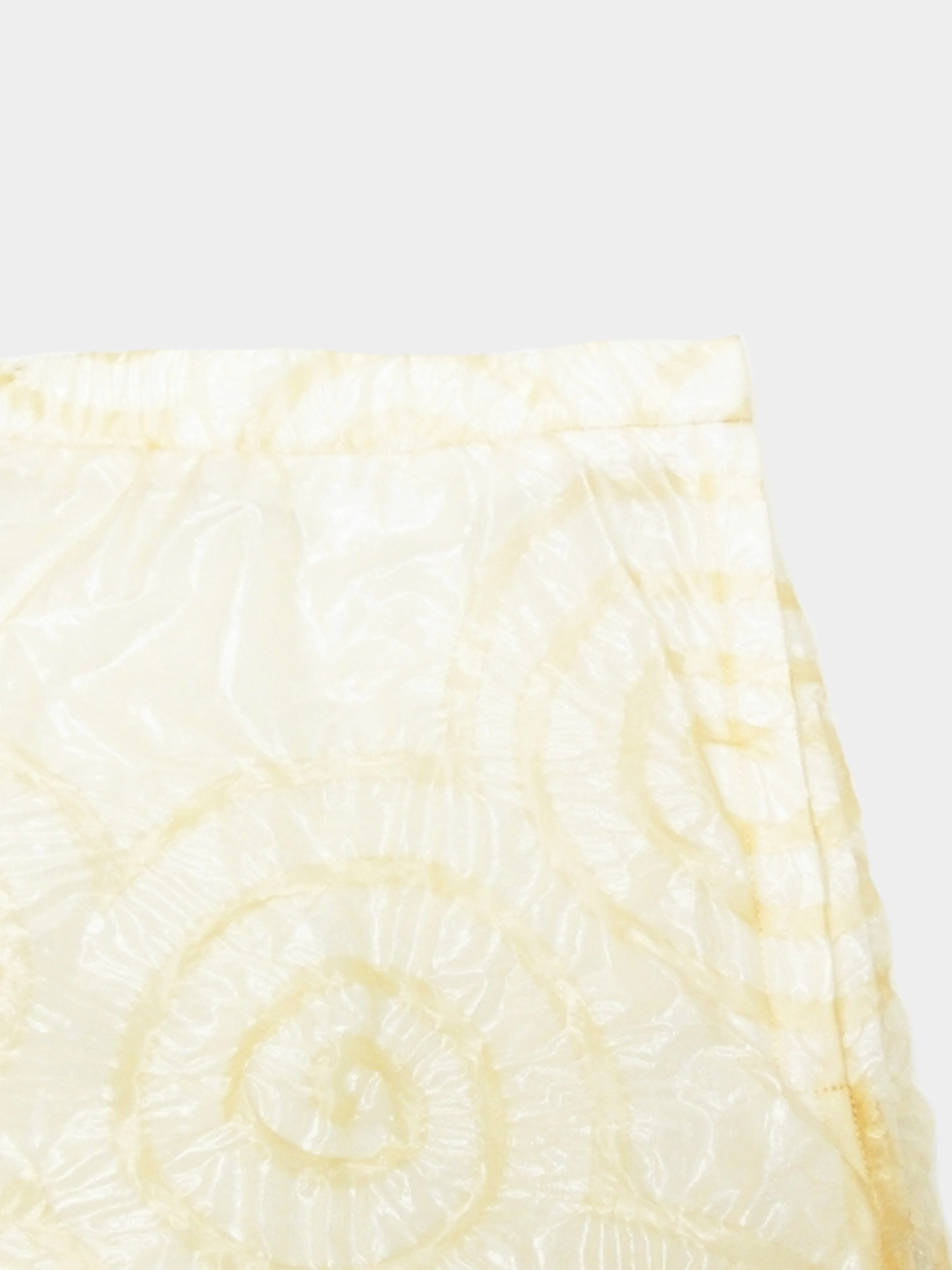 Issey Miyake SS 2011 Rare White and Beige Sheer Swirl Skirt - Image 3