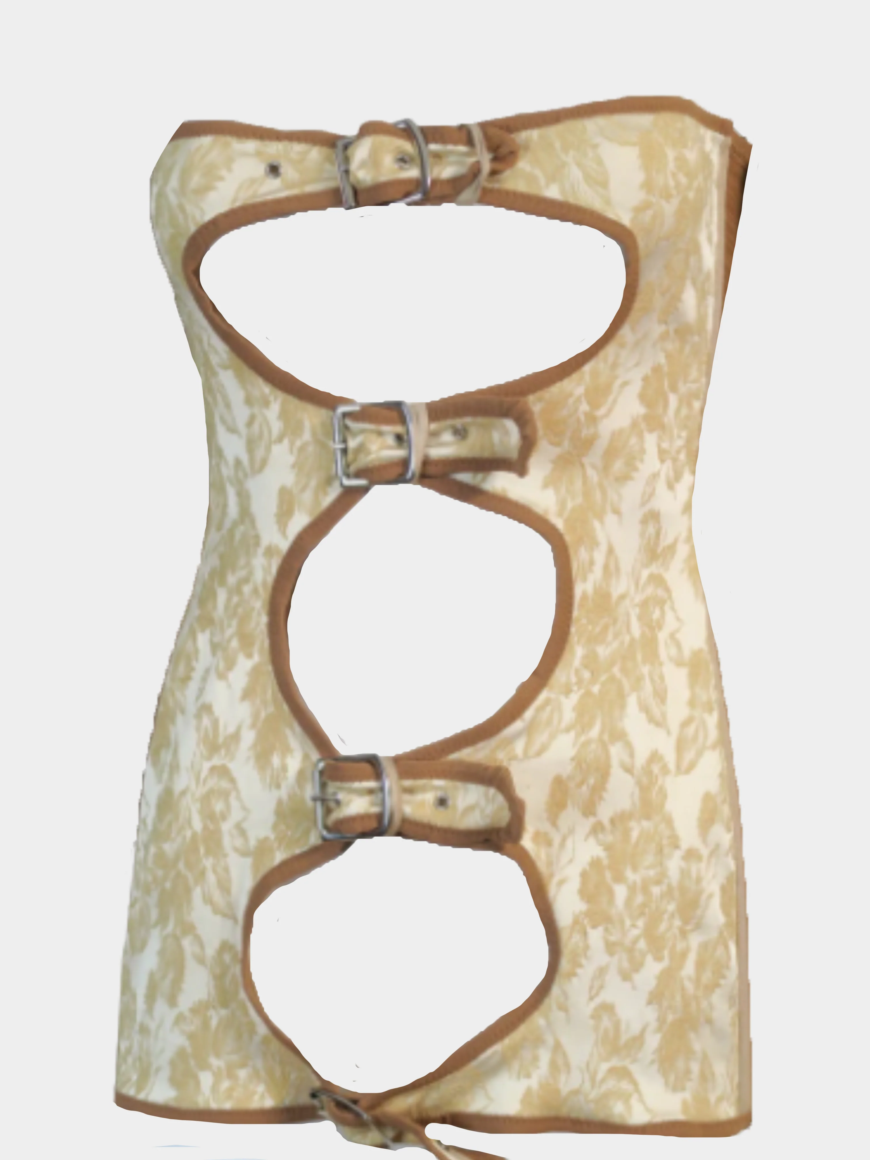 Jean Paul Gaultier 1990s Beige Cutout Tube Top - Image 2