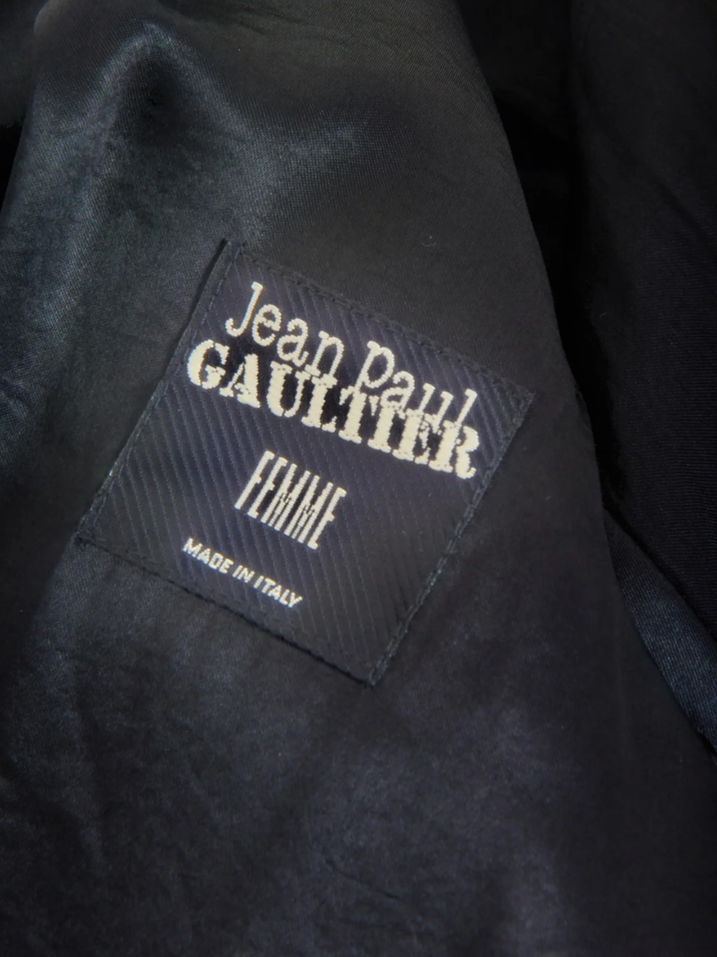 Jean Paul Gaultier 1990s Black Alpaca Wool Double Breasted Coat - Image 5