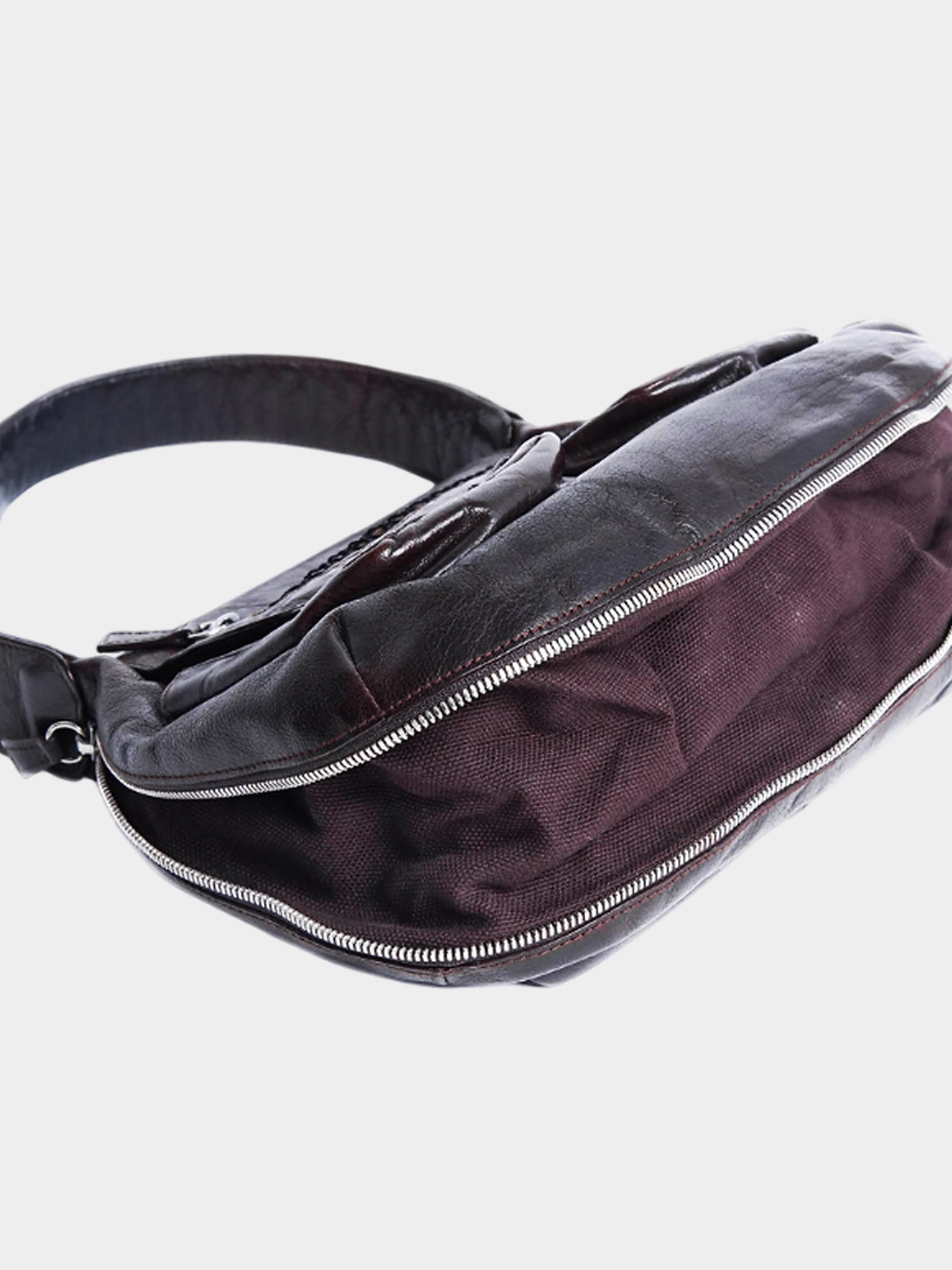 Jean Paul Gaultier 1990s Dark Brown Leather Adjustable Bag - Image 5