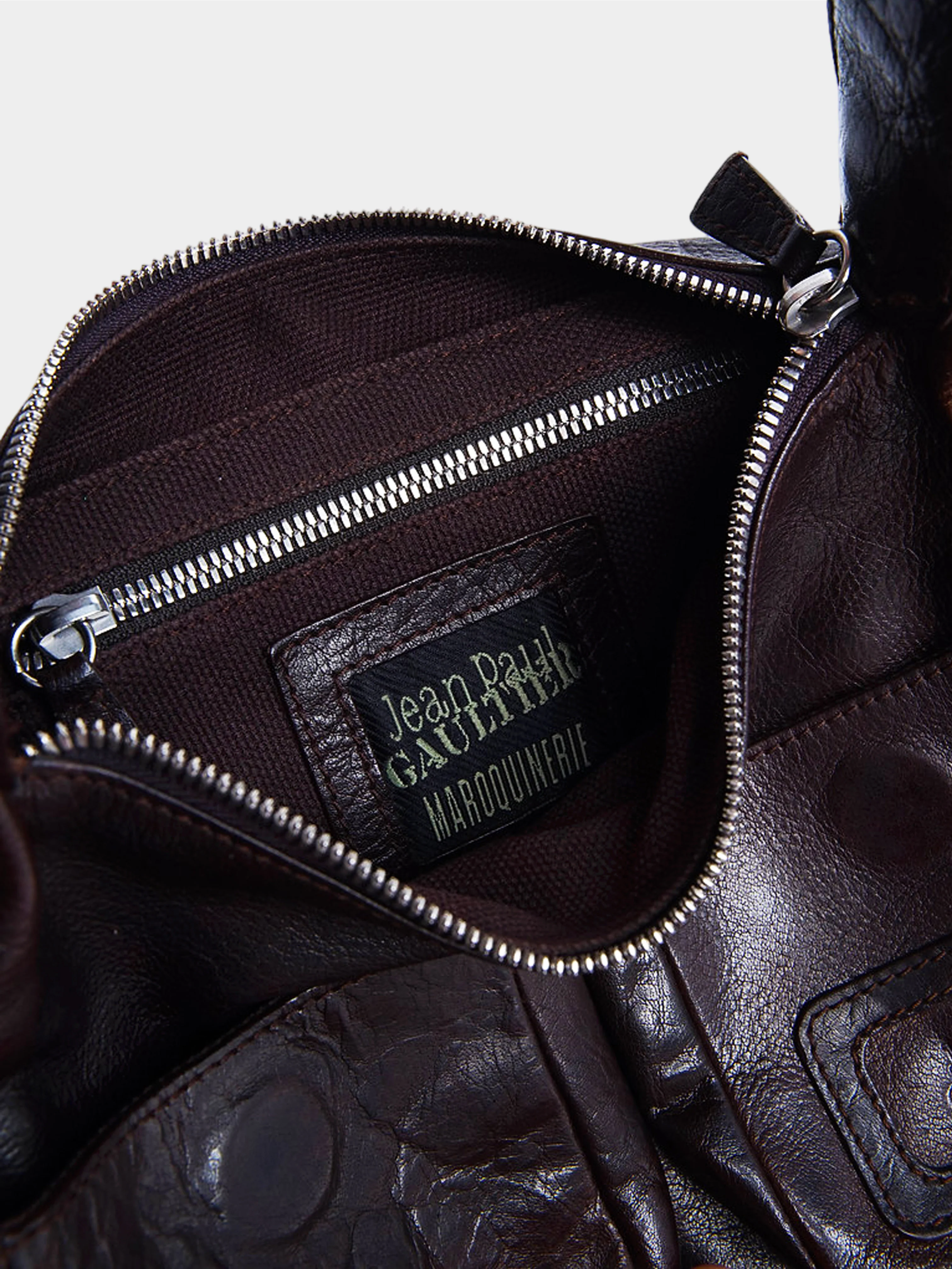 Jean Paul Gaultier 1990s Dark Brown Leather Adjustable Bag - Image 6