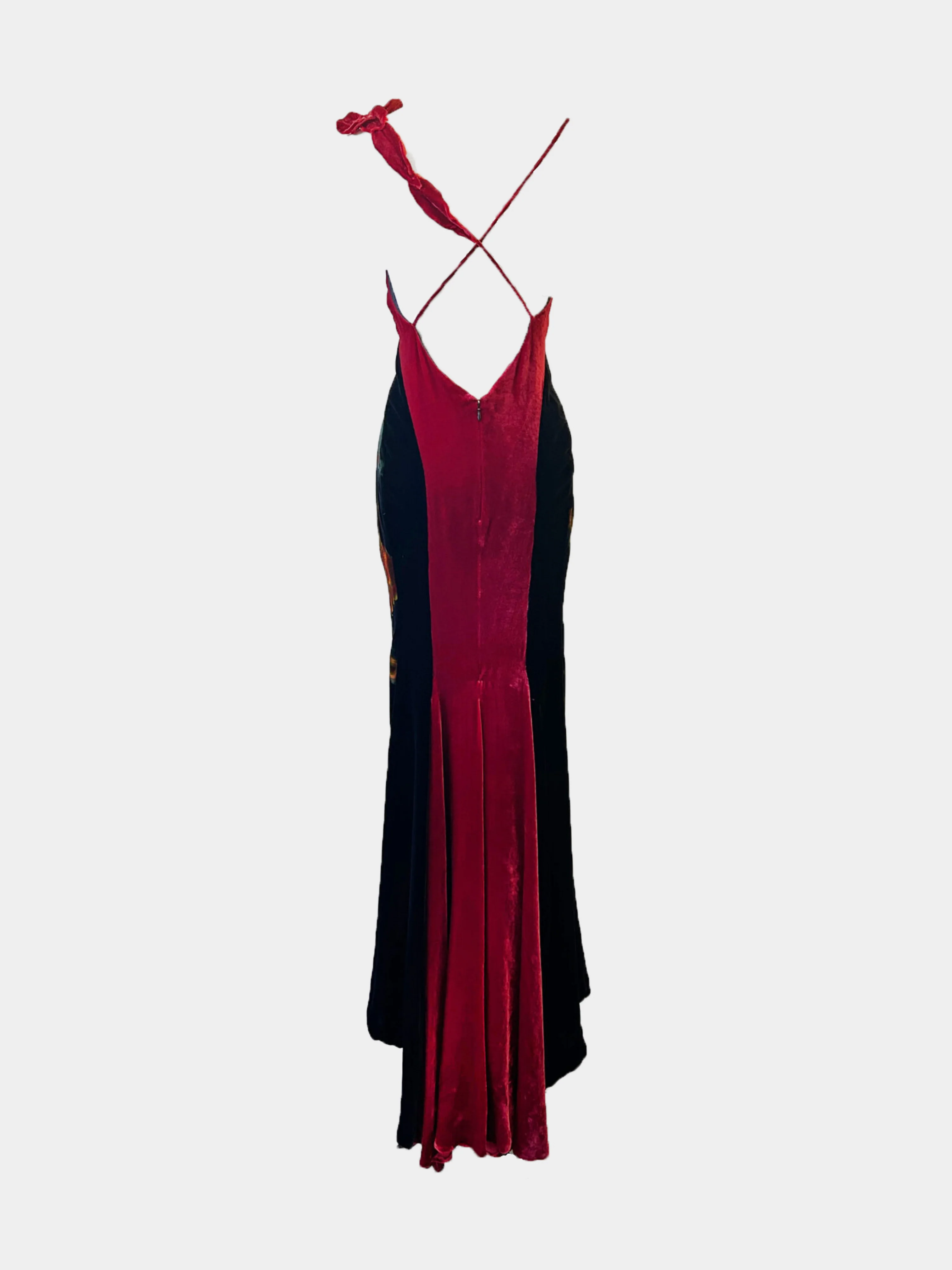Jean Paul Gaultier 2000 Black Velvet Bias Cut Gown - Image 2