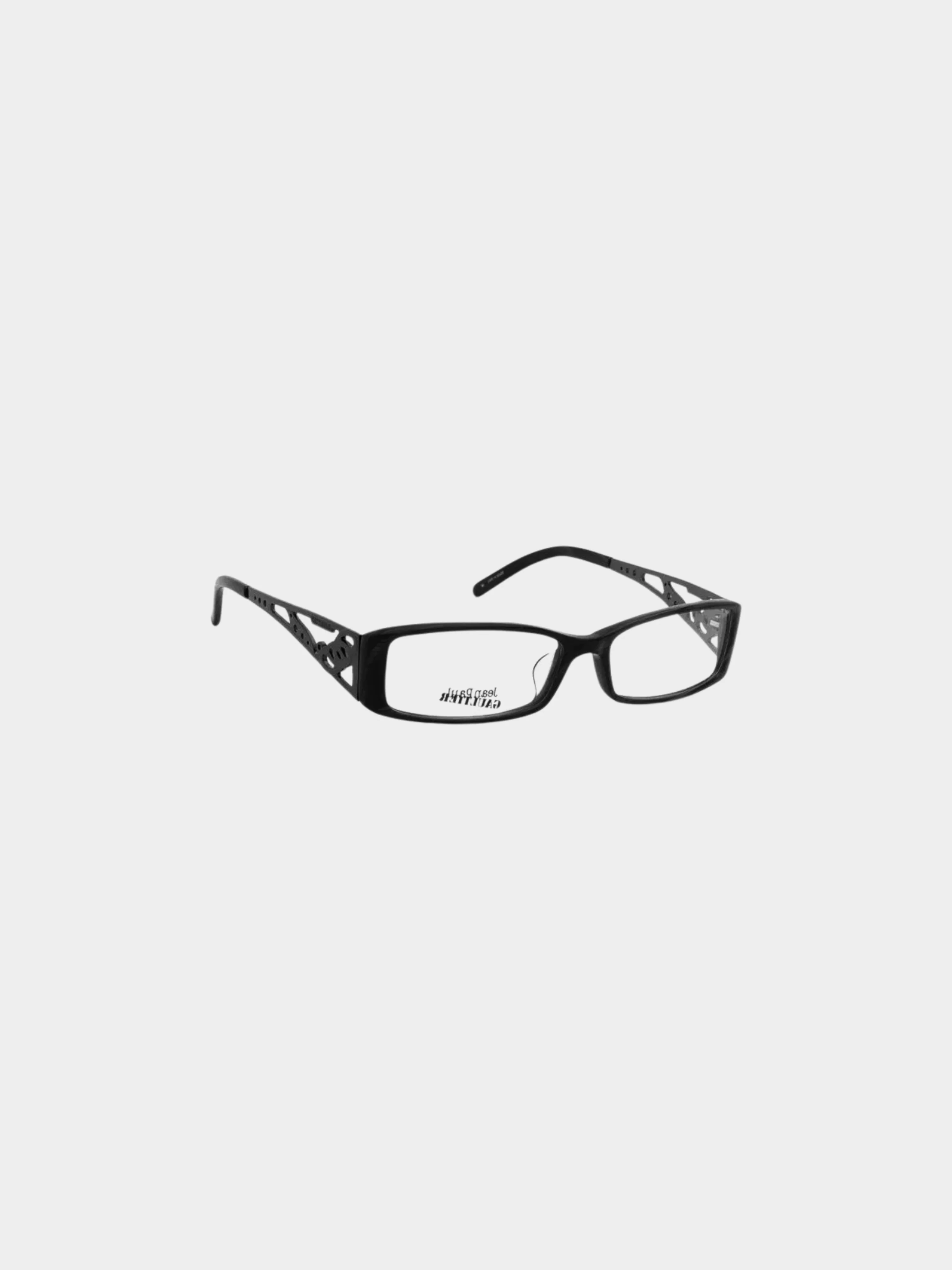 Jean Paul Gaultier 2000s Black Acetate and Metal Eyeglasses