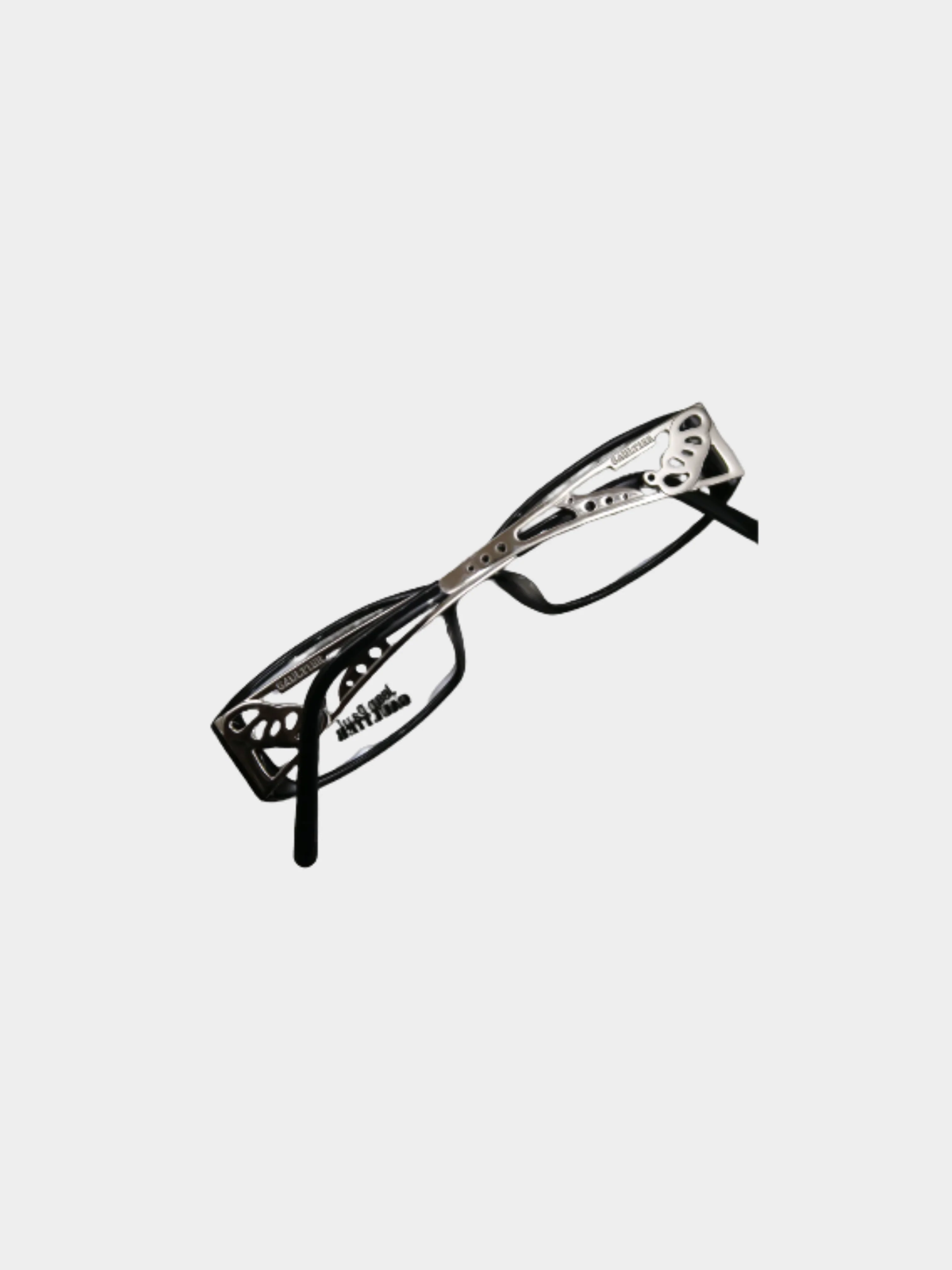 Jean Paul Gaultier 2000s Black Acetate and Metal Eyeglasses - Image 2