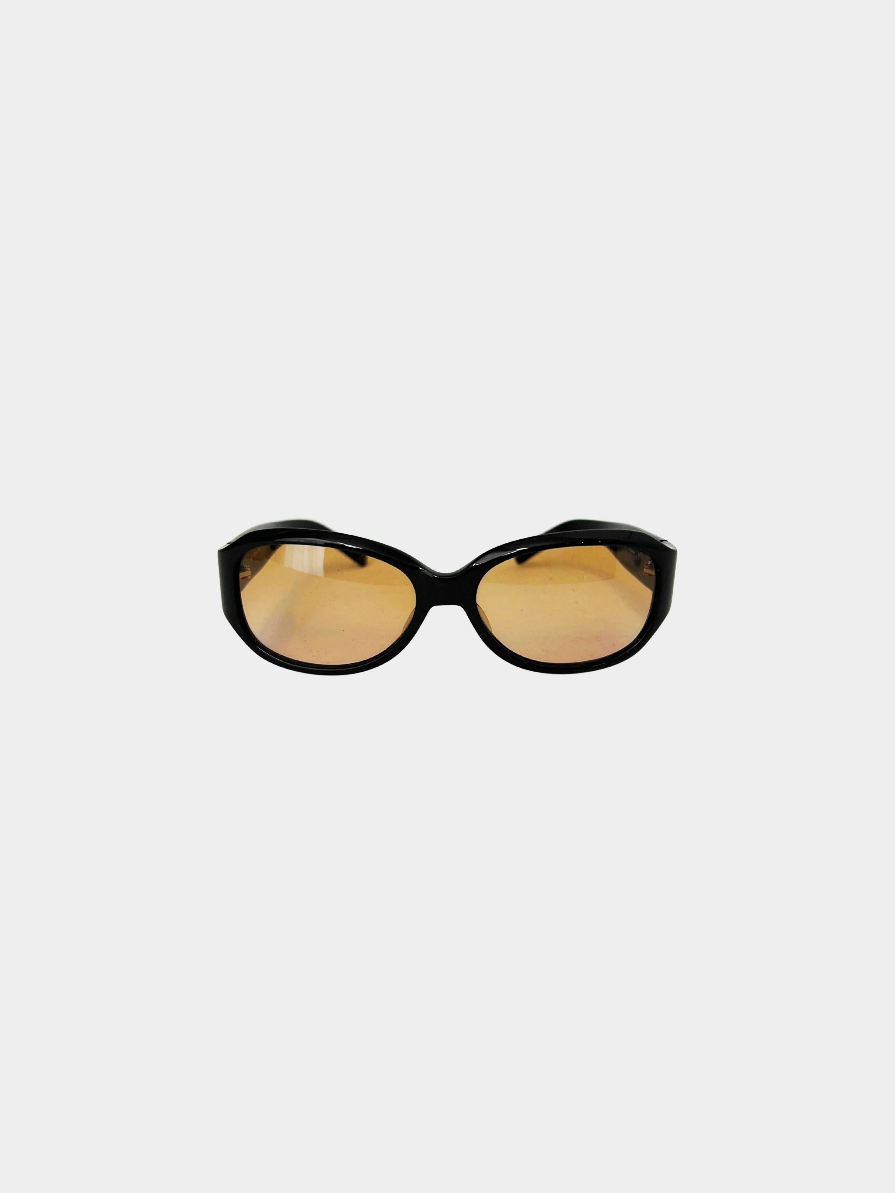 Jean Paul Gaultier 2000s Black and Brown Screw-detail Sunglasses - Image 2