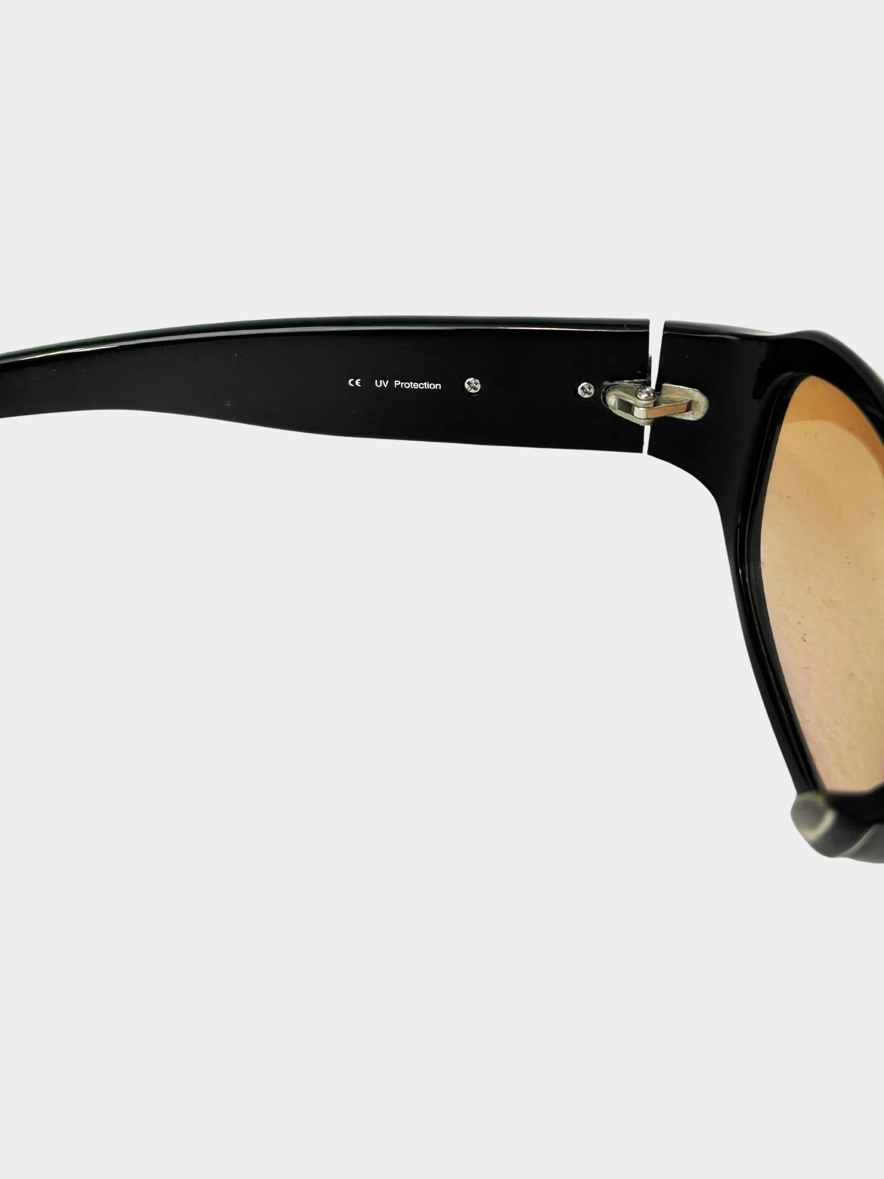 Jean Paul Gaultier 2000s Black and Brown Screw-detail Sunglasses - Image 5