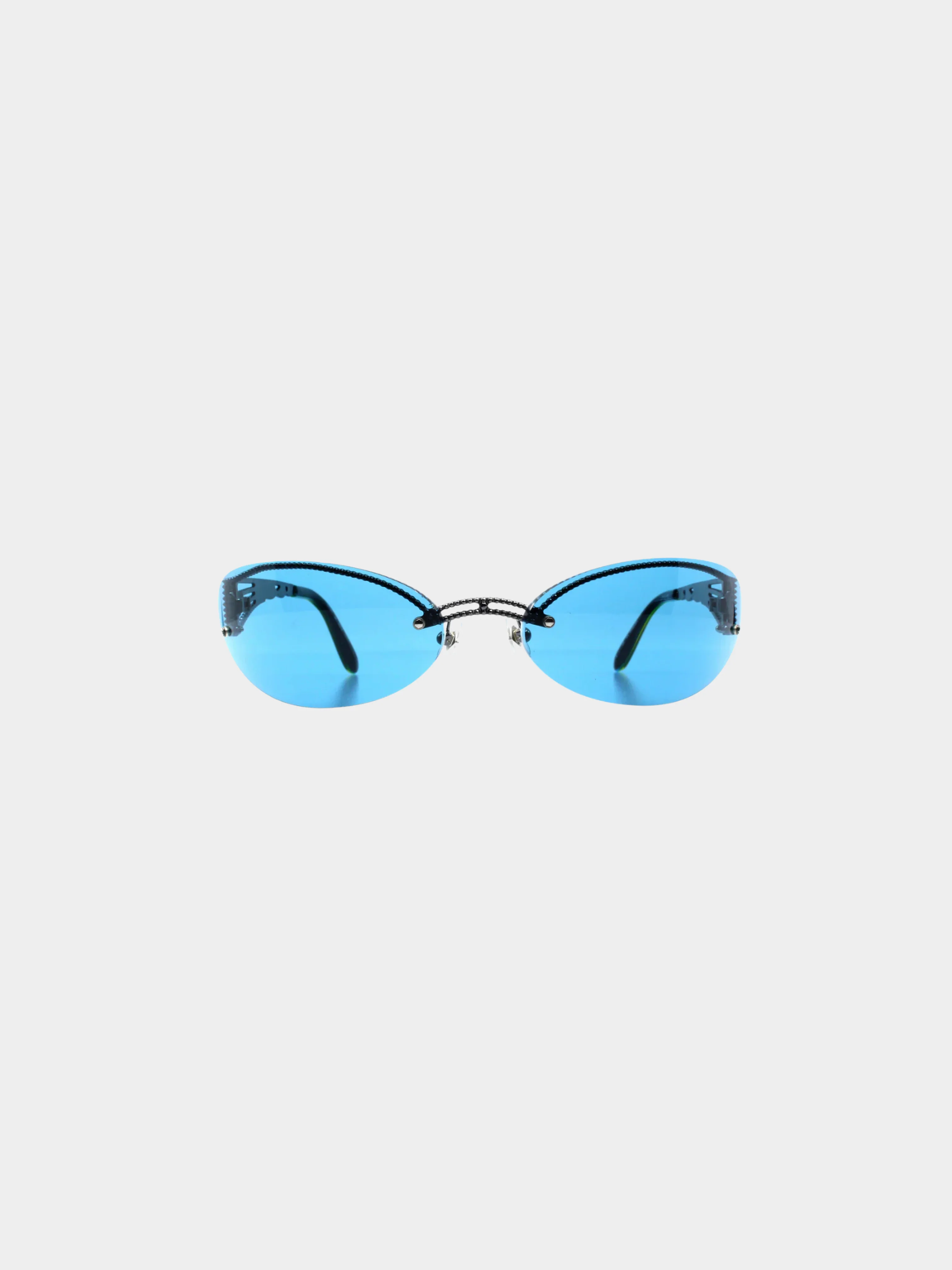 Jean Paul Gaultier 2000s Blue Tinted Sunglasses - Image 2