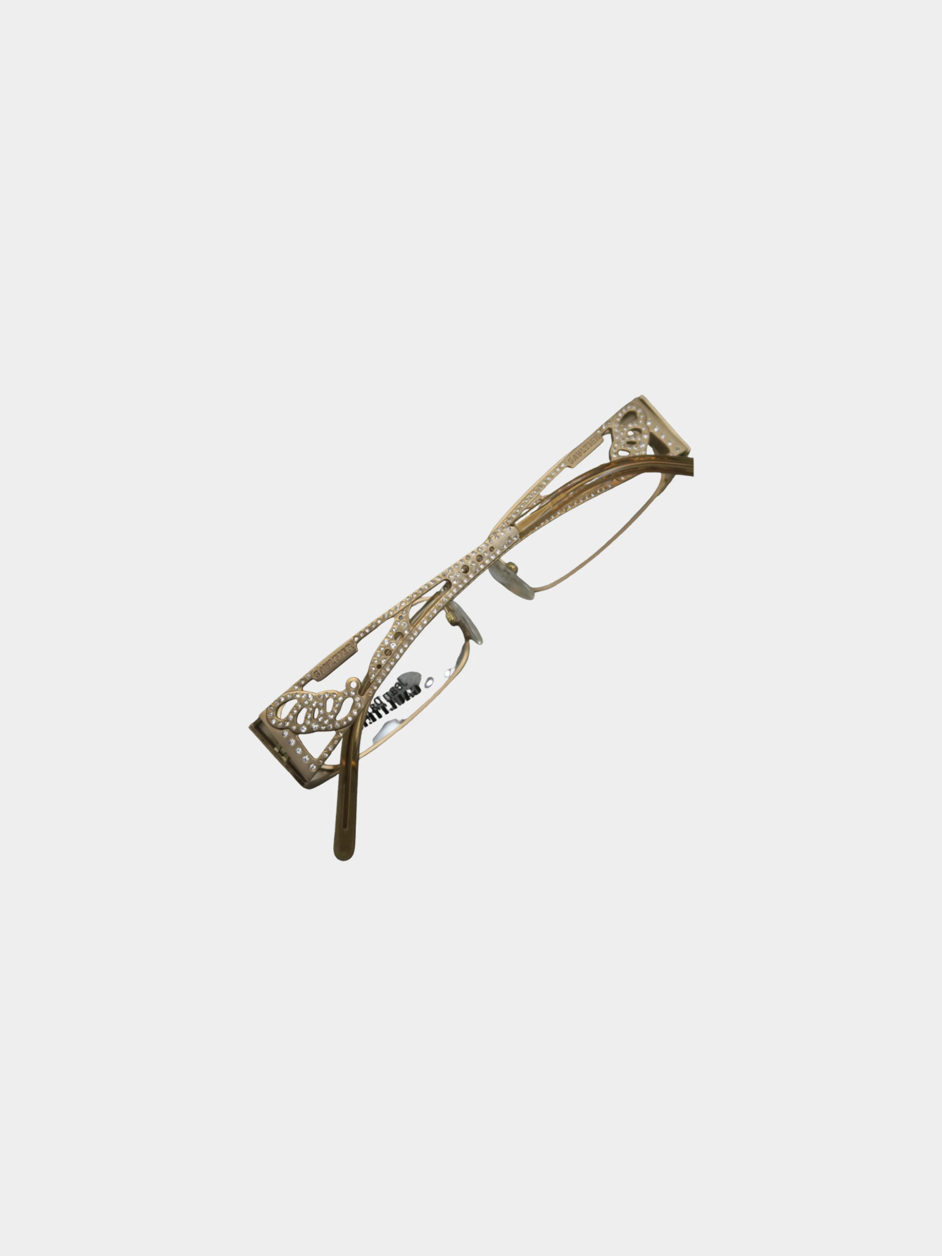 Jean Paul Gaultier 2000s Gold Metal Eyeglasses - Image 2
