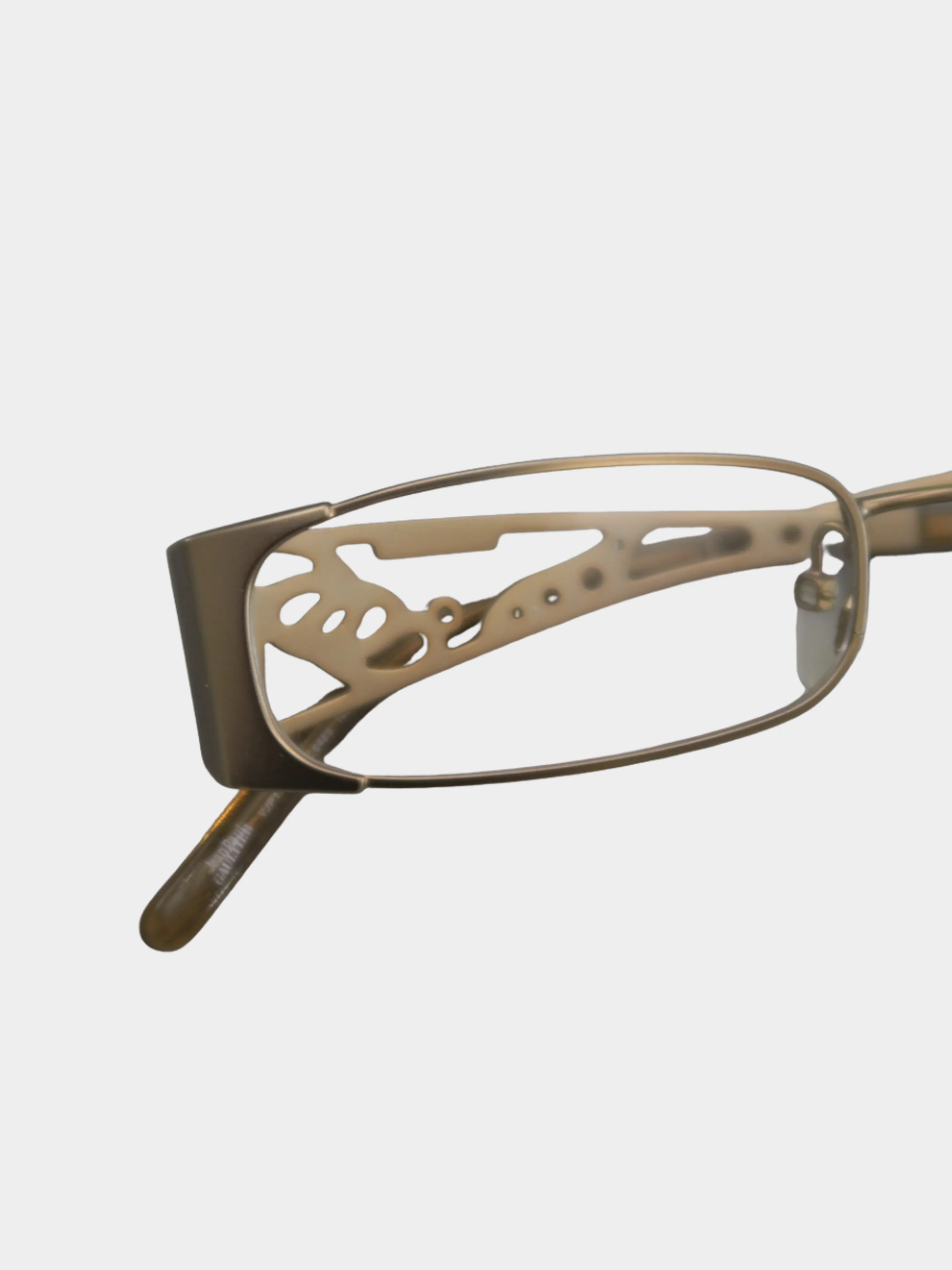 Jean Paul Gaultier 2000s Gold Metal Eyeglasses - Image 3