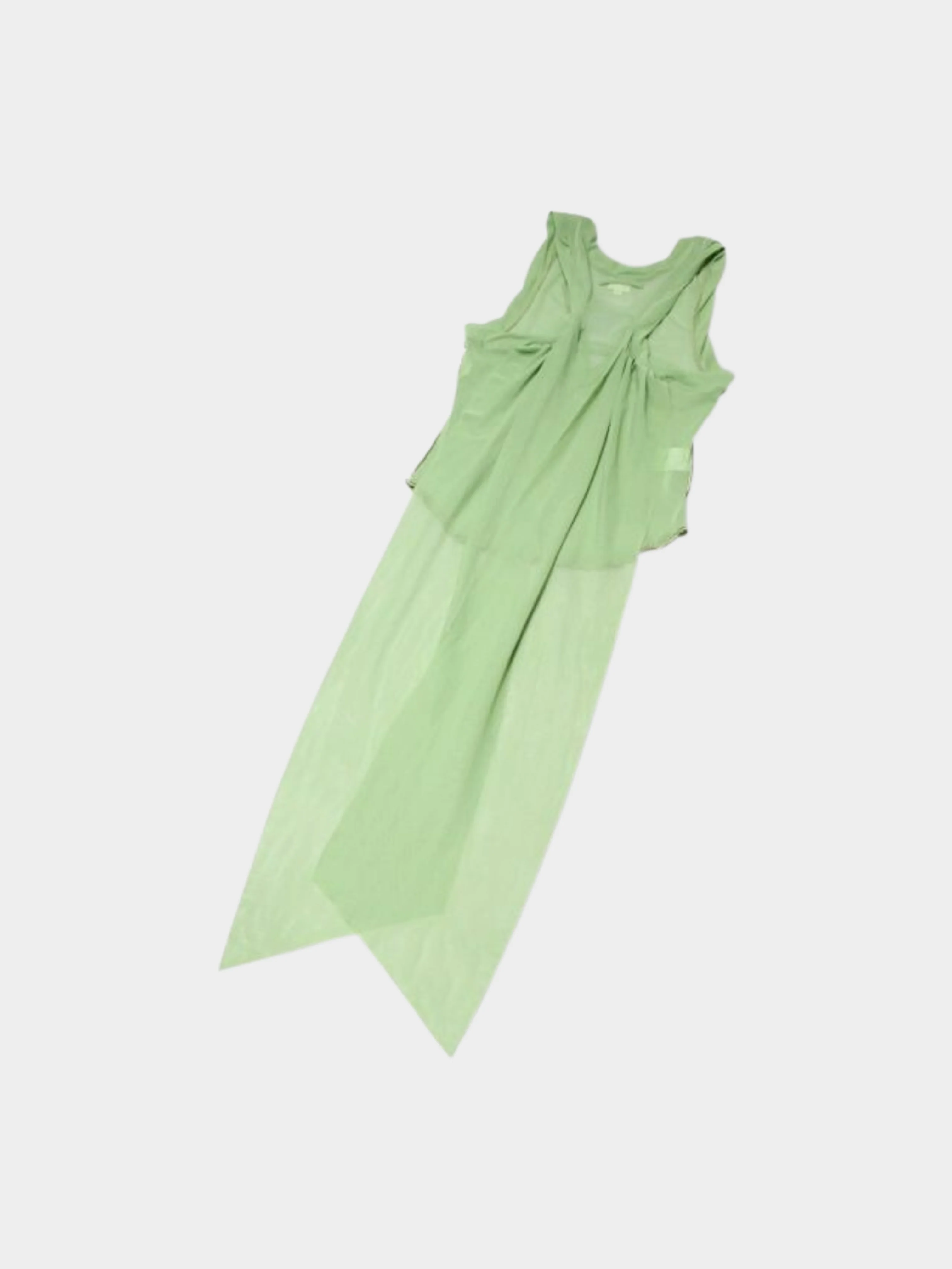 Jean Paul Gaultier 2000s Green Mesh Tie Up Top - Image 4