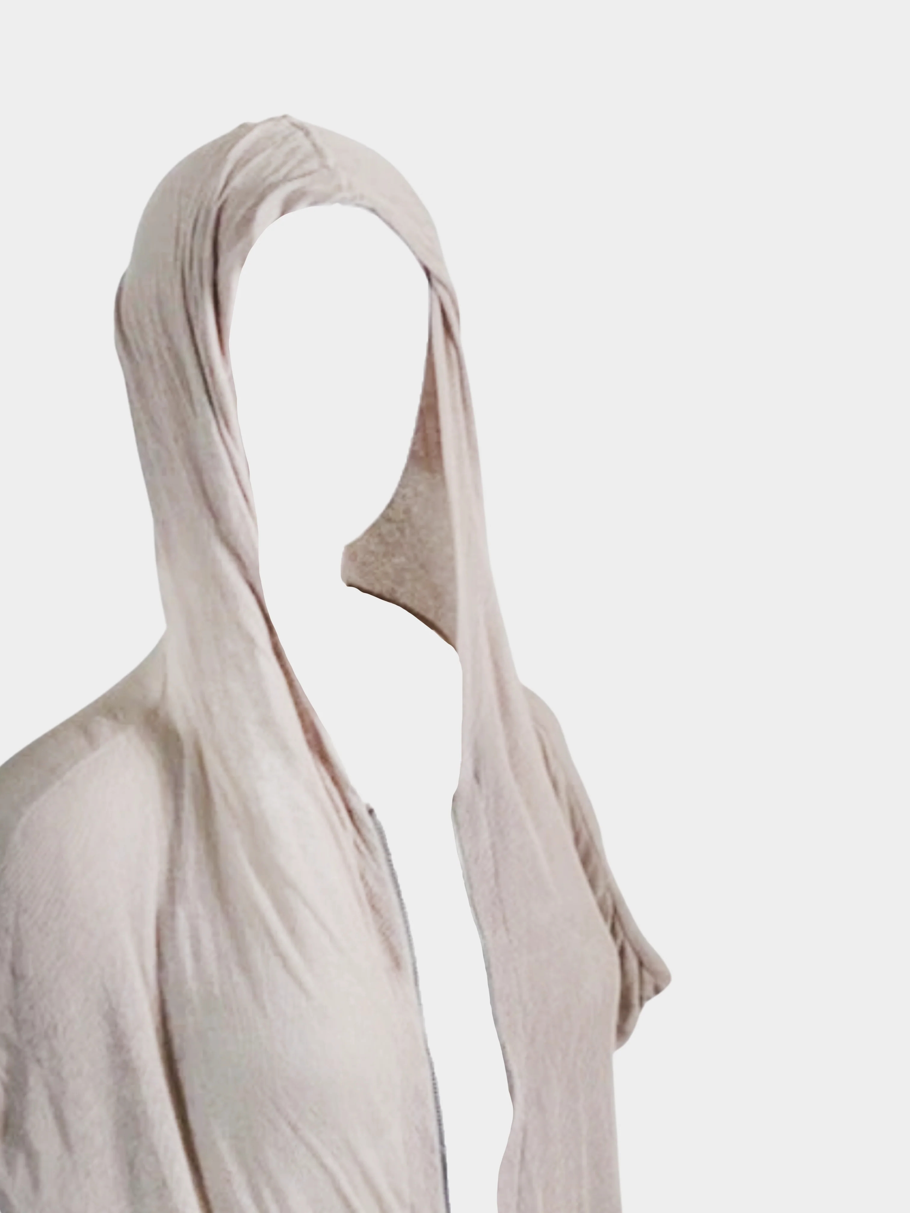 Jean Paul Gaultier 2000s Hooded Short Sleeve Nude Top - Image 3