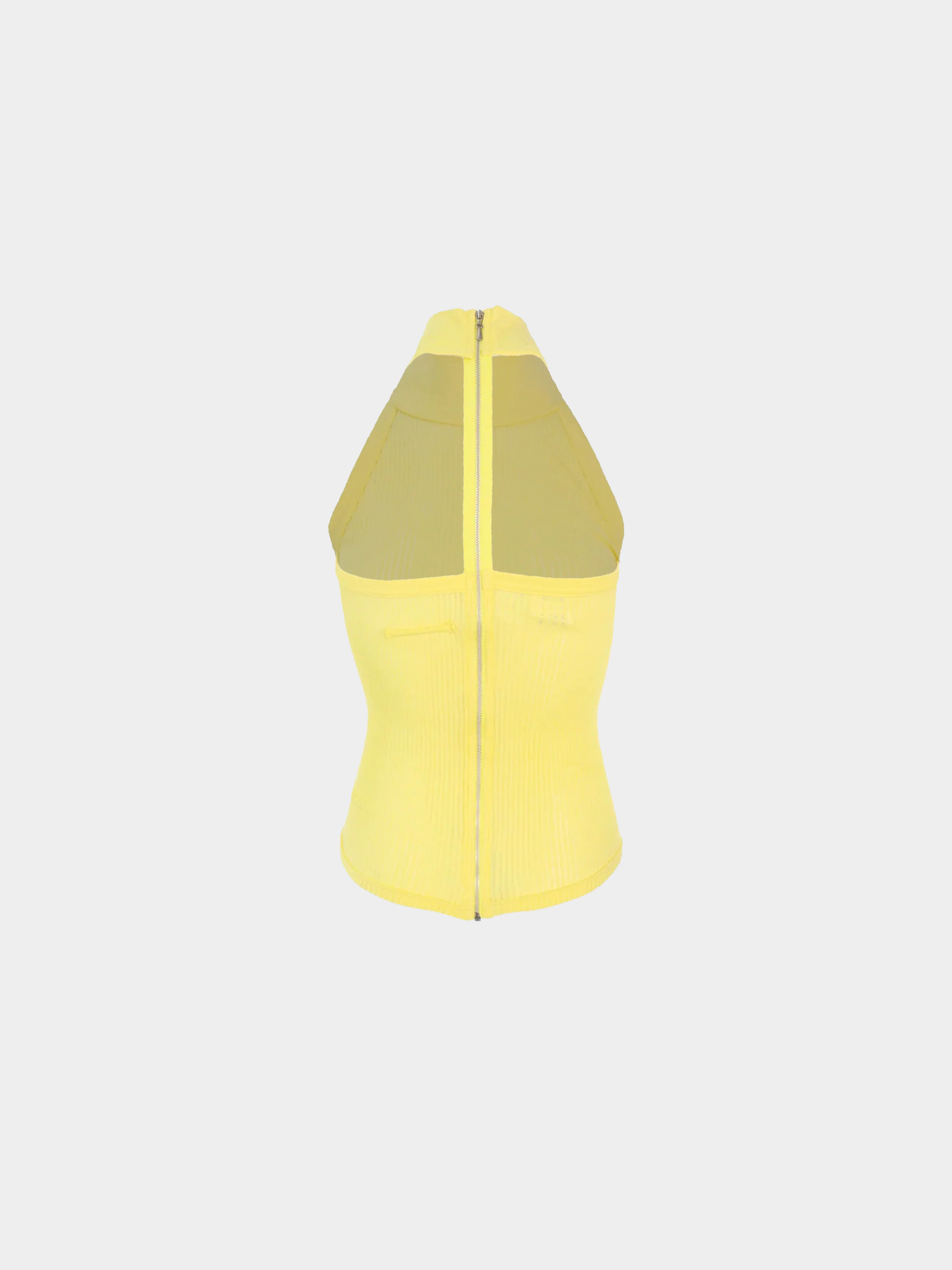 Jean Paul Gaultier 2000s Yellow Knitted Cotton Halter Neck Top - Image 2