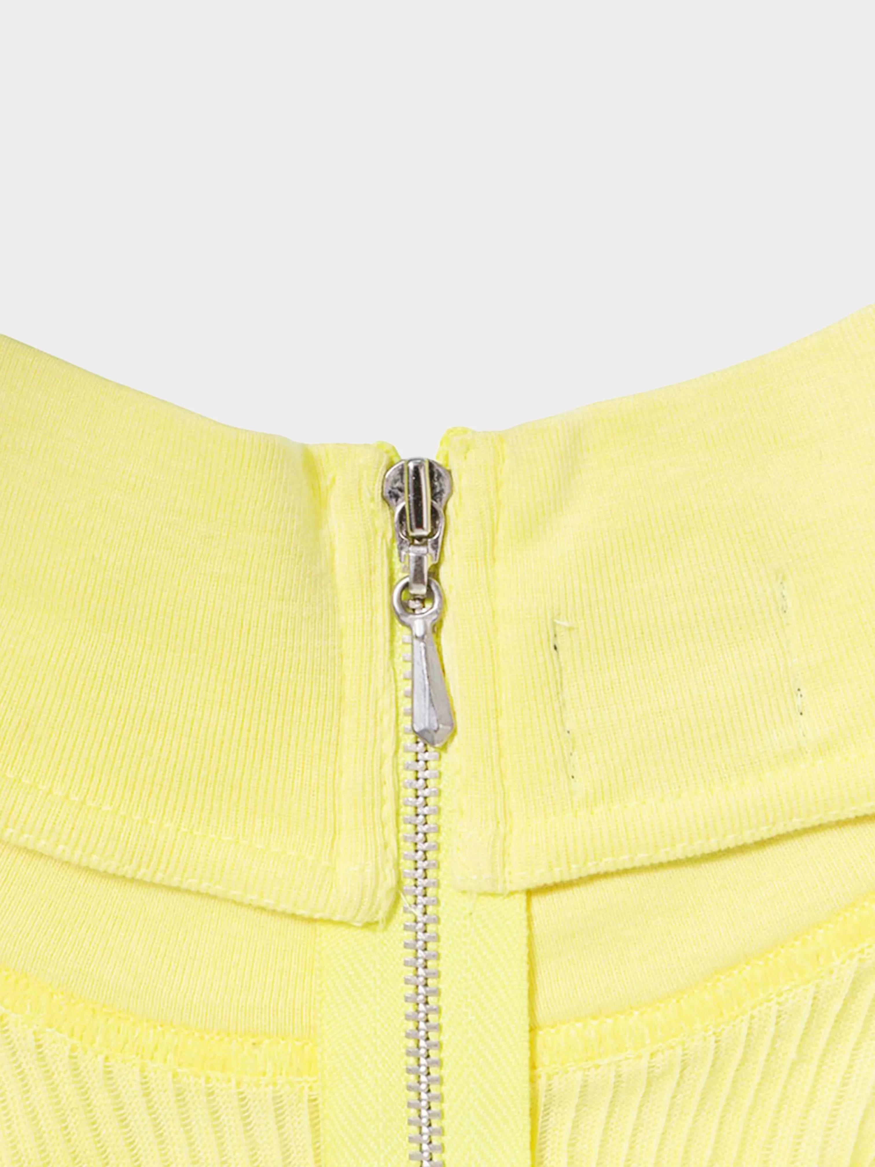 Jean Paul Gaultier 2000s Yellow Knitted Cotton Halter Neck Top - Image 3