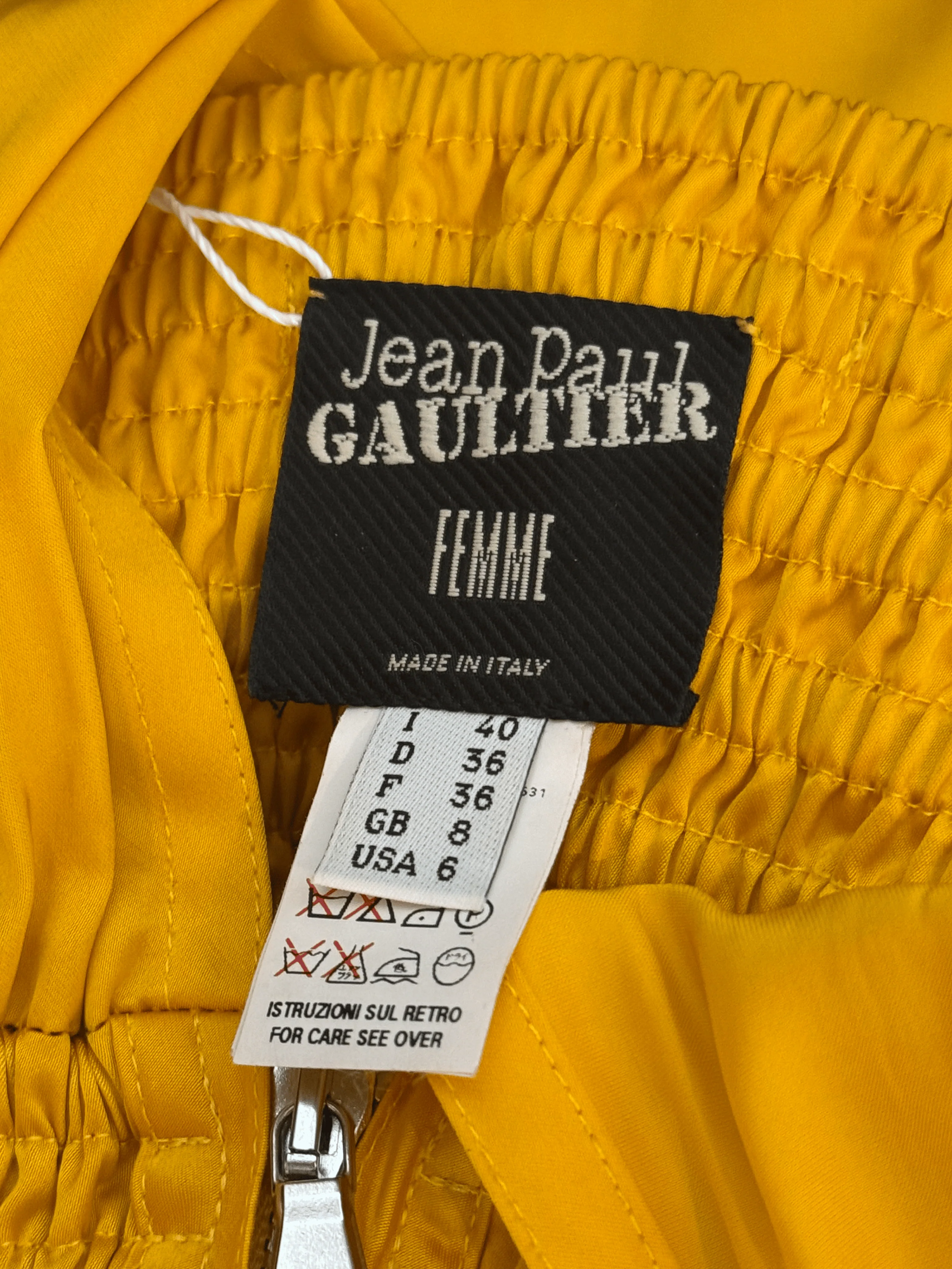 Jean Paul Gaultier 2000s Yellow Satin Halter Dress - Image 3
