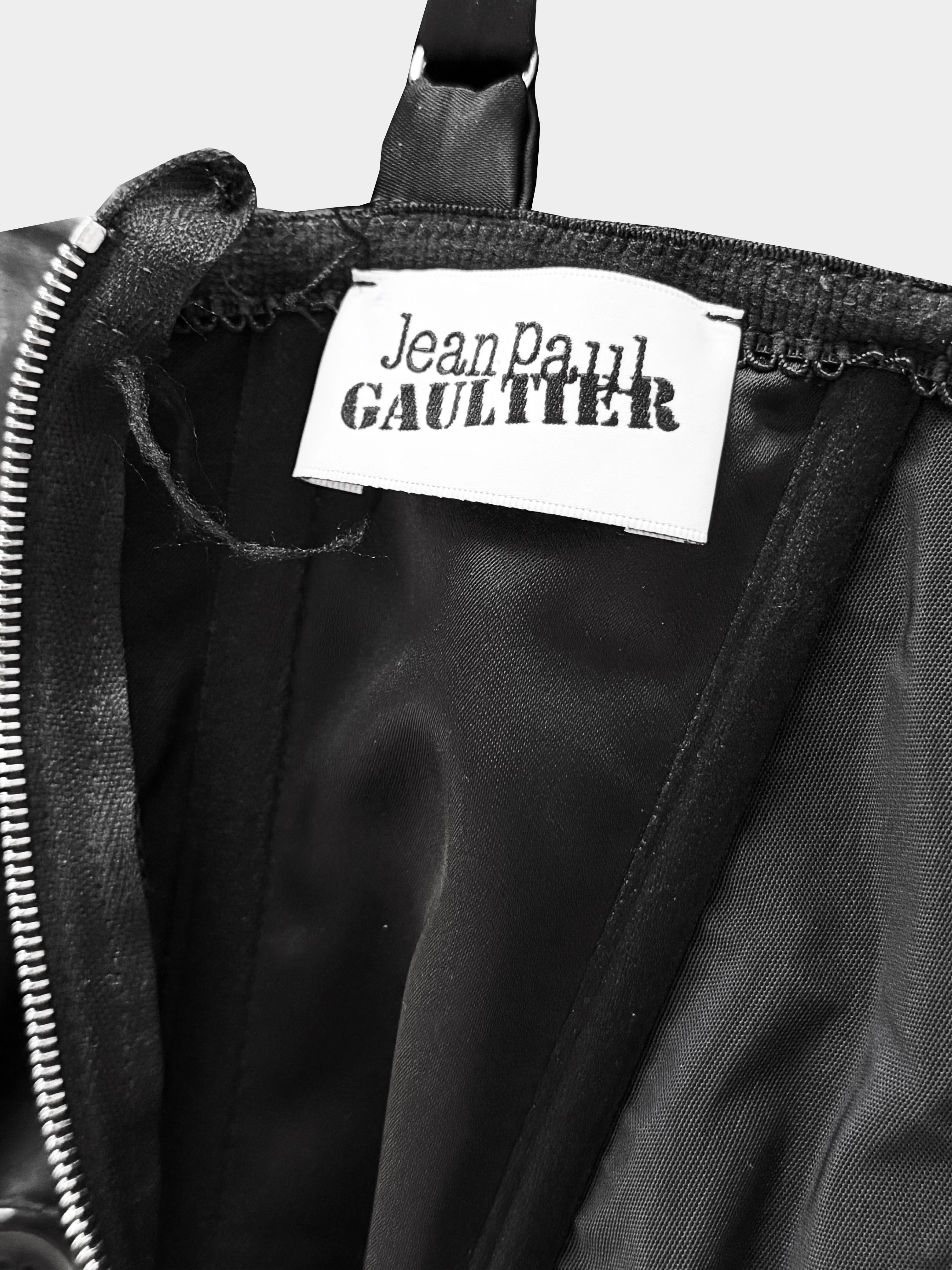 Jean Paul Gaultier 2023 Black Iconic Corset Cone Dress - Image 4