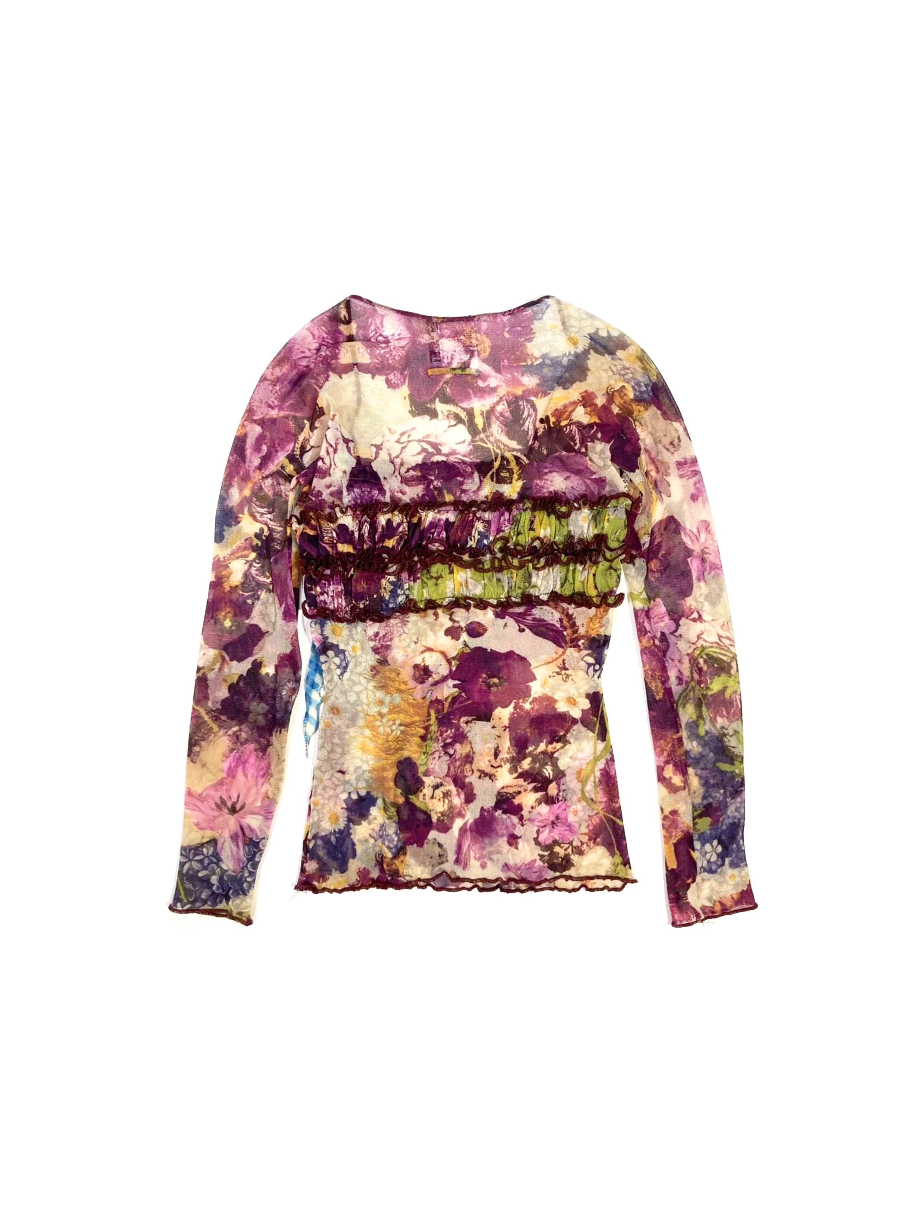 Jean Paul Gaultier 2000s Double Bow Mesh Top - Image 2
