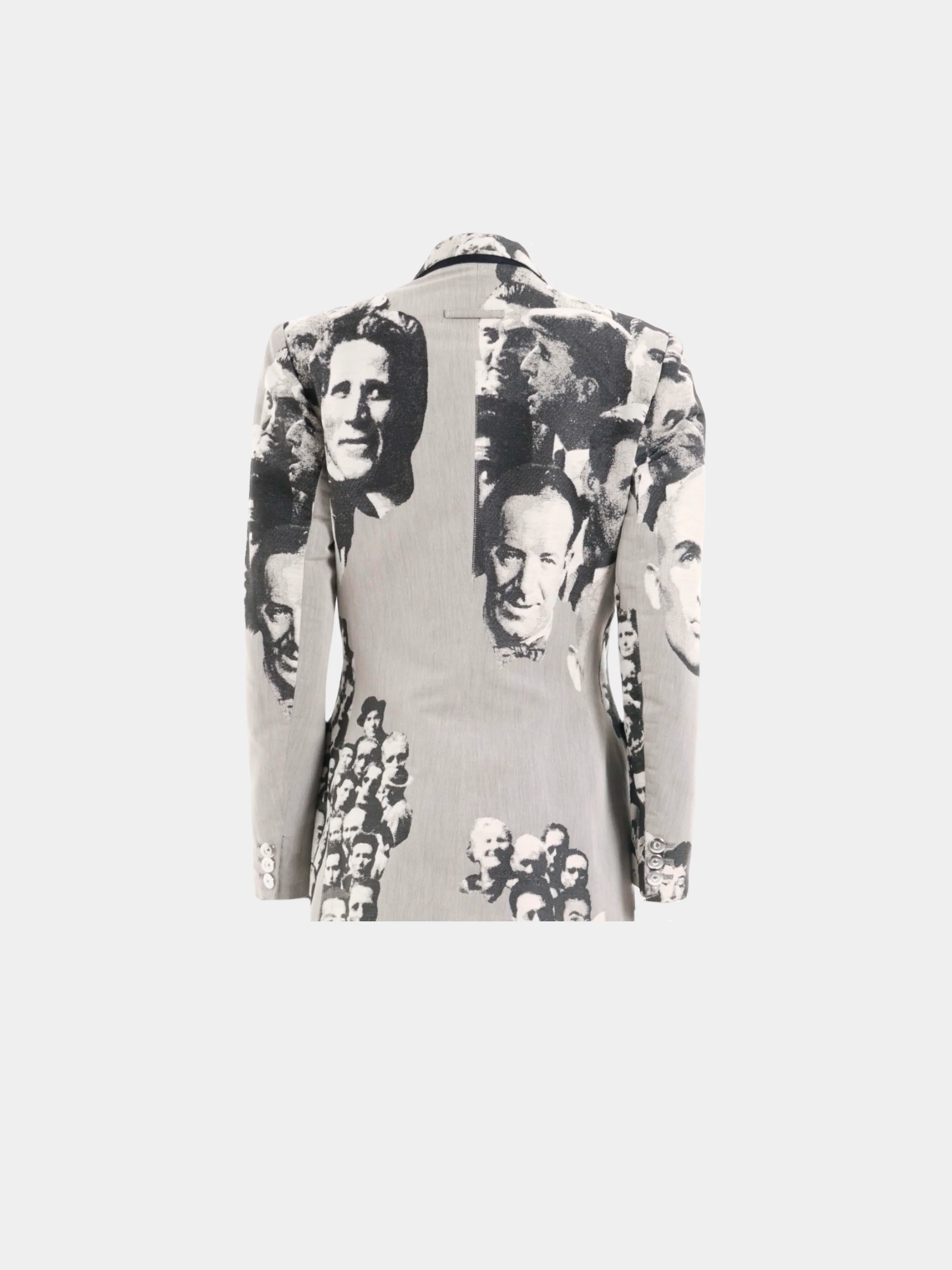 Jean Paul Gaultier FW 1992 âFanatics of Photographyâ Grey jacquard faces blazer - Image 2