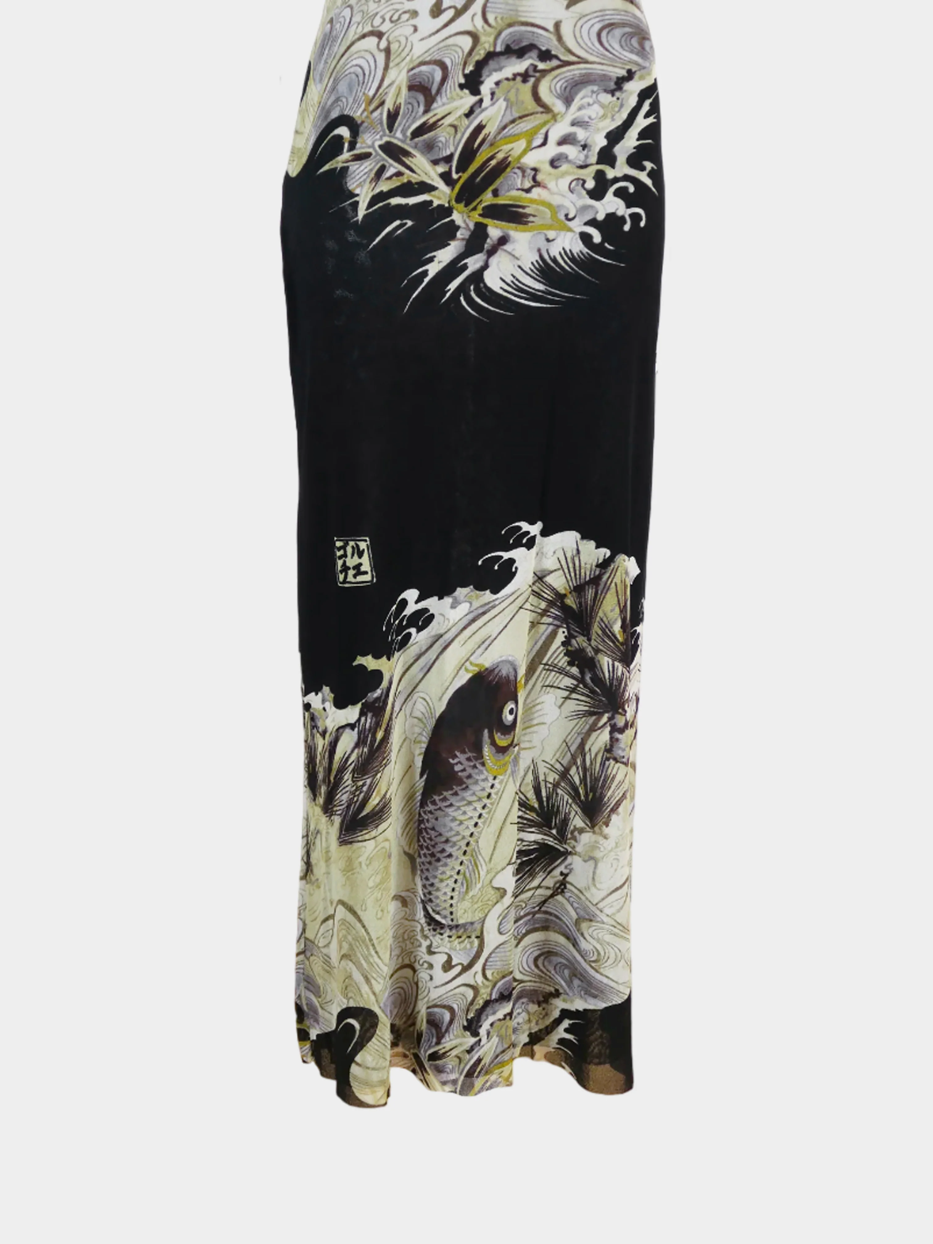 Jean Paul Gaultier Mid 1990s Koi Fish Printed Mesh Maxi Dress - Image 3