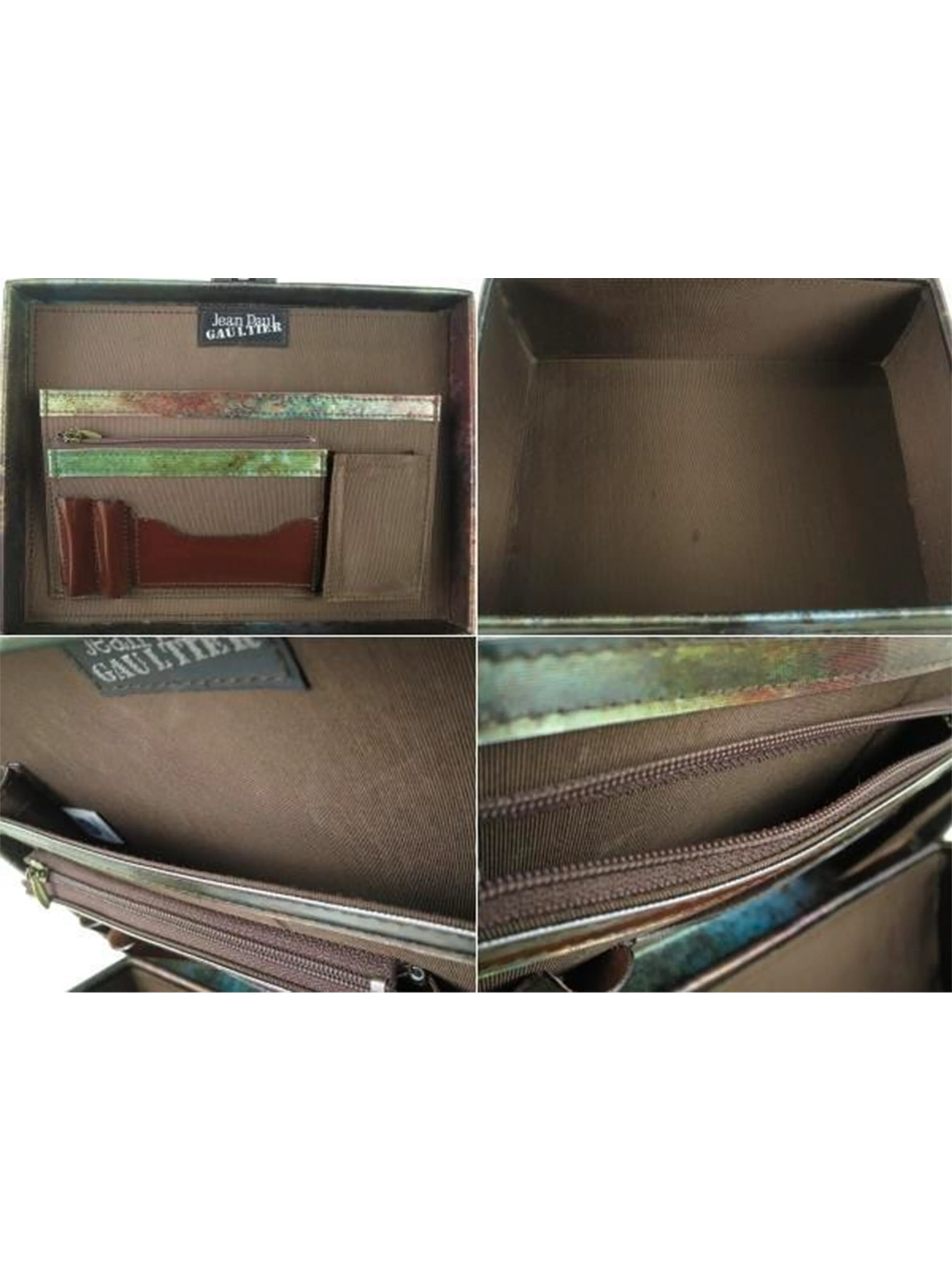 Jean Paul Gaultier 1990s Rare Green Mold Briefcase - Image 4