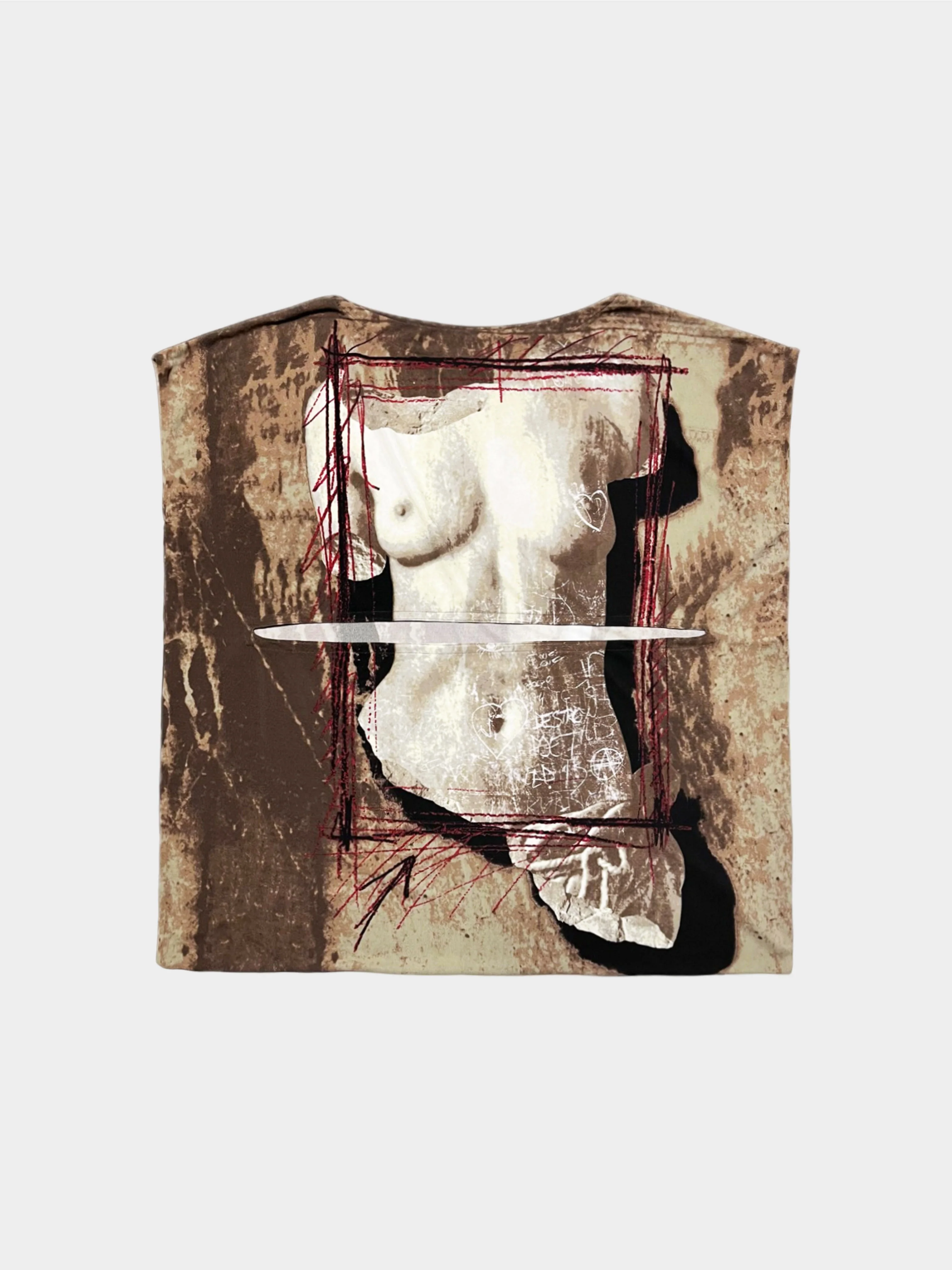 Jean Paul Gaultier SS 1999 Rare Venus de Milo Cutout Shirt - Image 2
