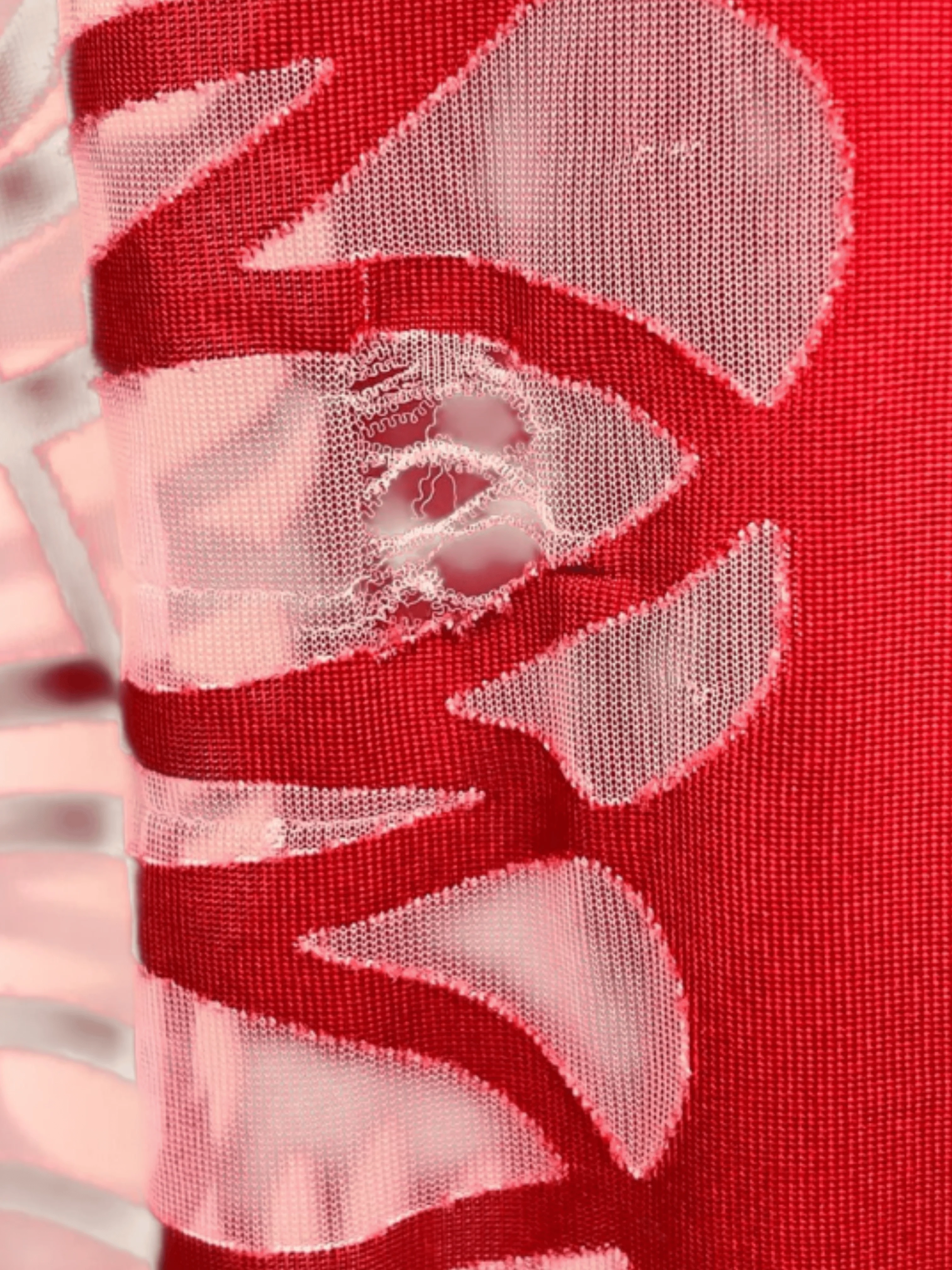 Jean Paul Gaultier SS 2001 Red Art Nouveau Sheer Cutout Tank Dress - Image 6