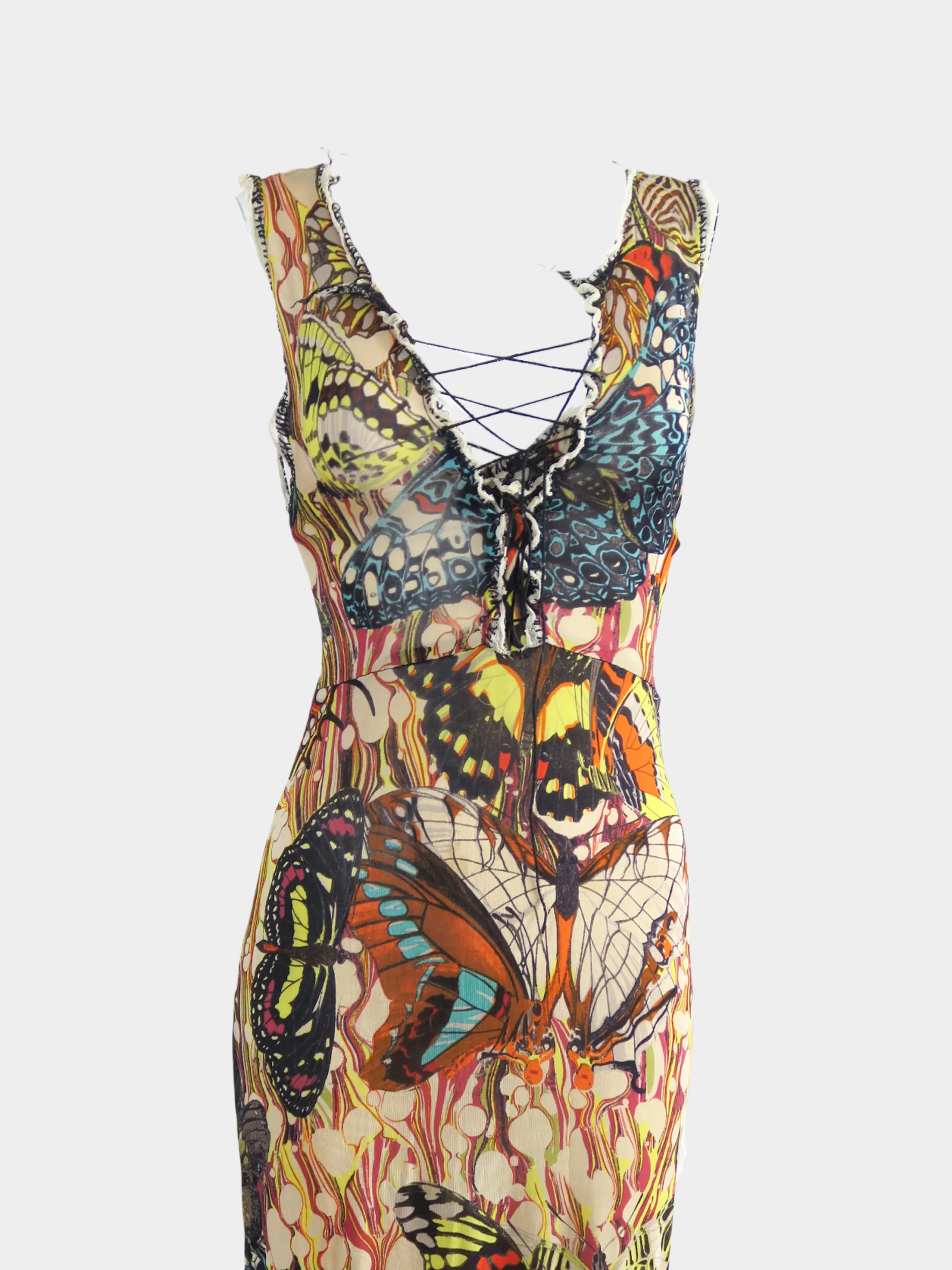 Jean Paul Gaultier SS 2003 Butterfly Print Maxi Dress - Image 2