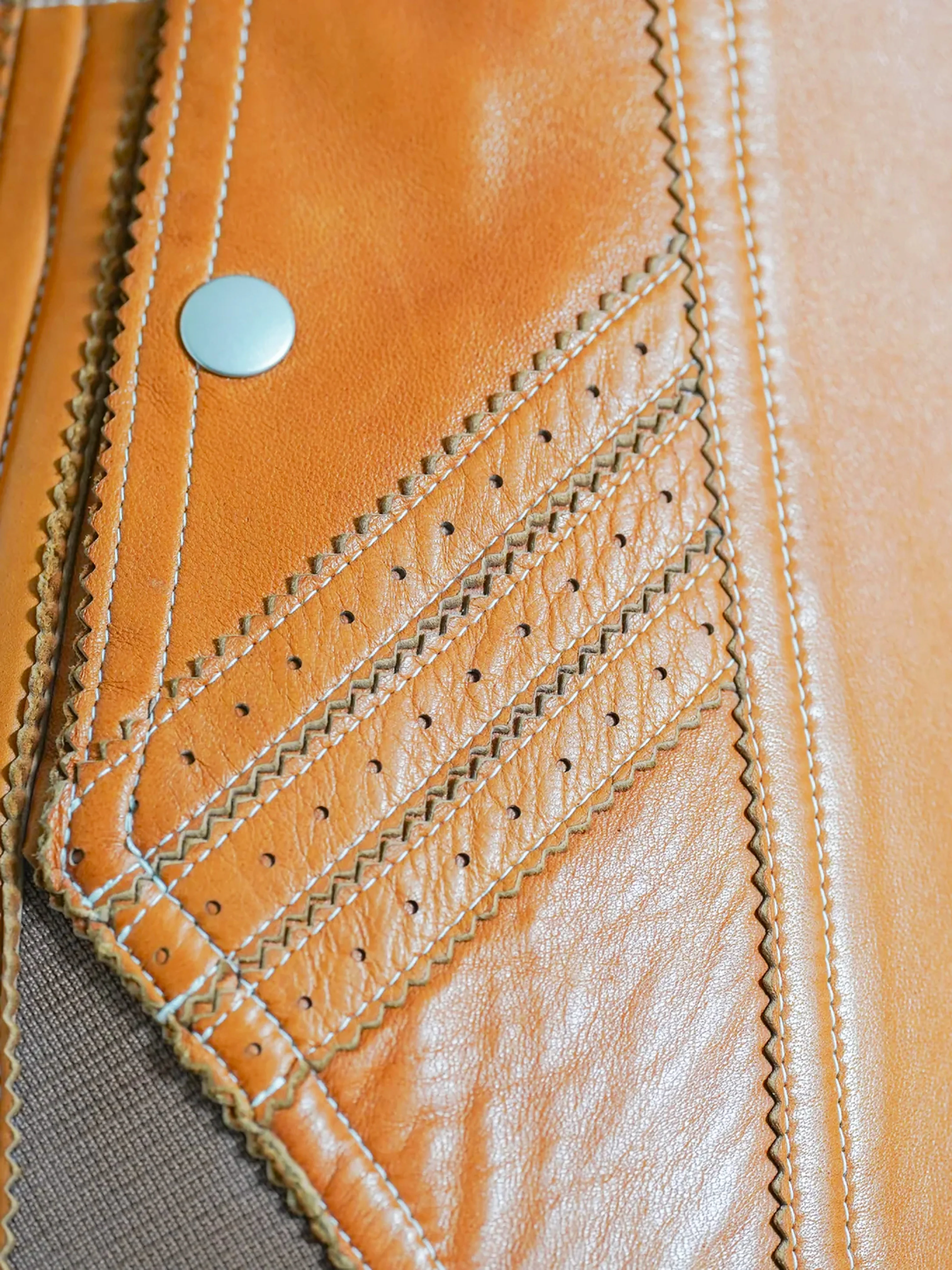 Jean Paul Gaultier SS 2004 Runway Brown Lambskin Leather Jacket - Image 3