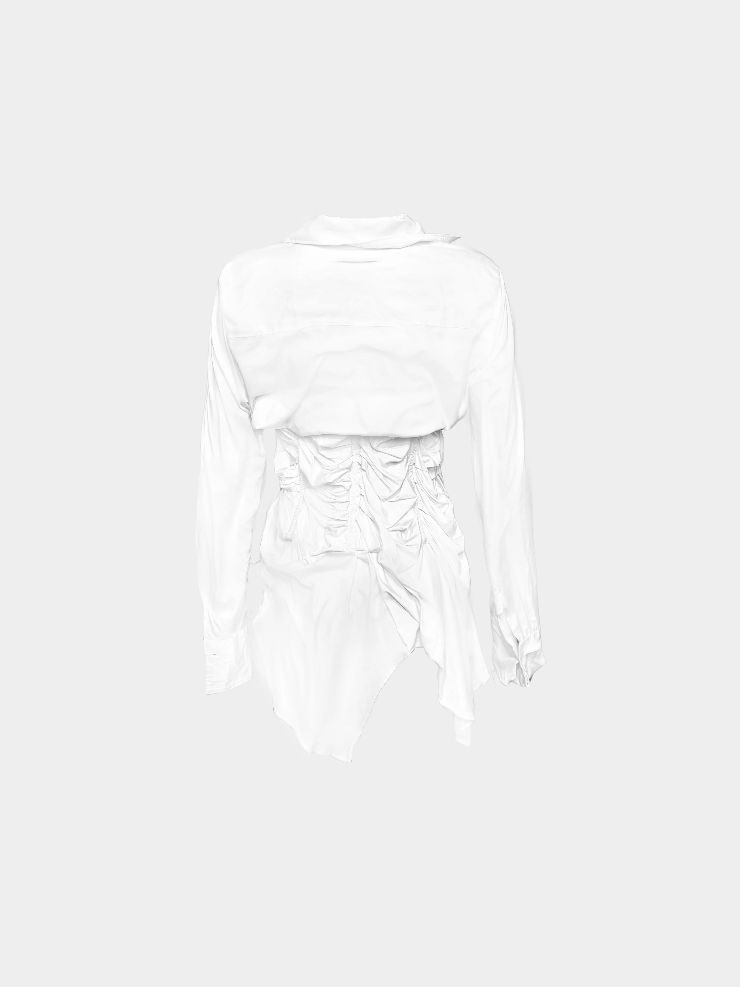 Jean Paul Gaultier SS 2004 Runway White Draped Corset Blouse - Image 2