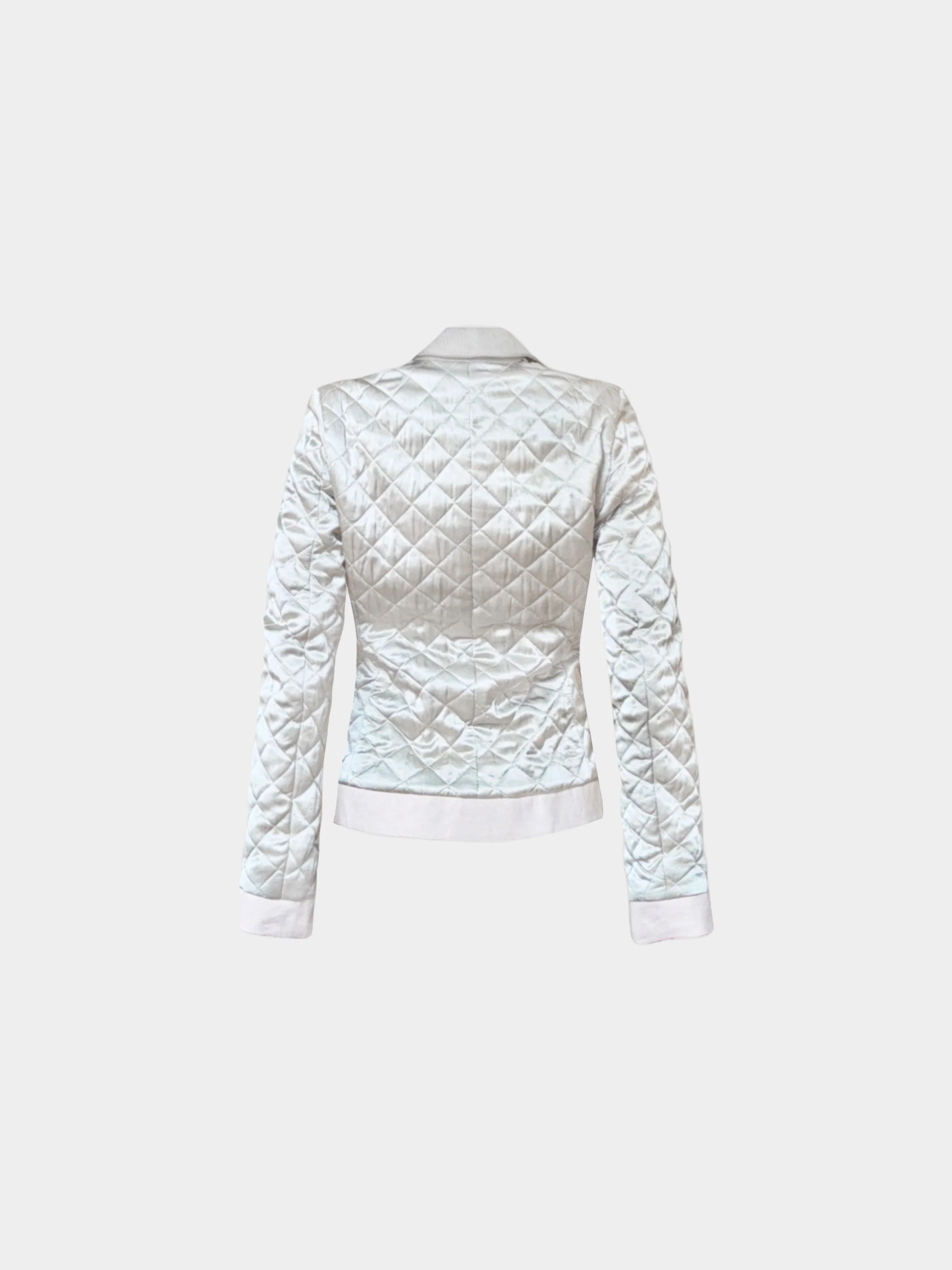 John Galliano 2000s Quilted Satin Jacket - Image 2