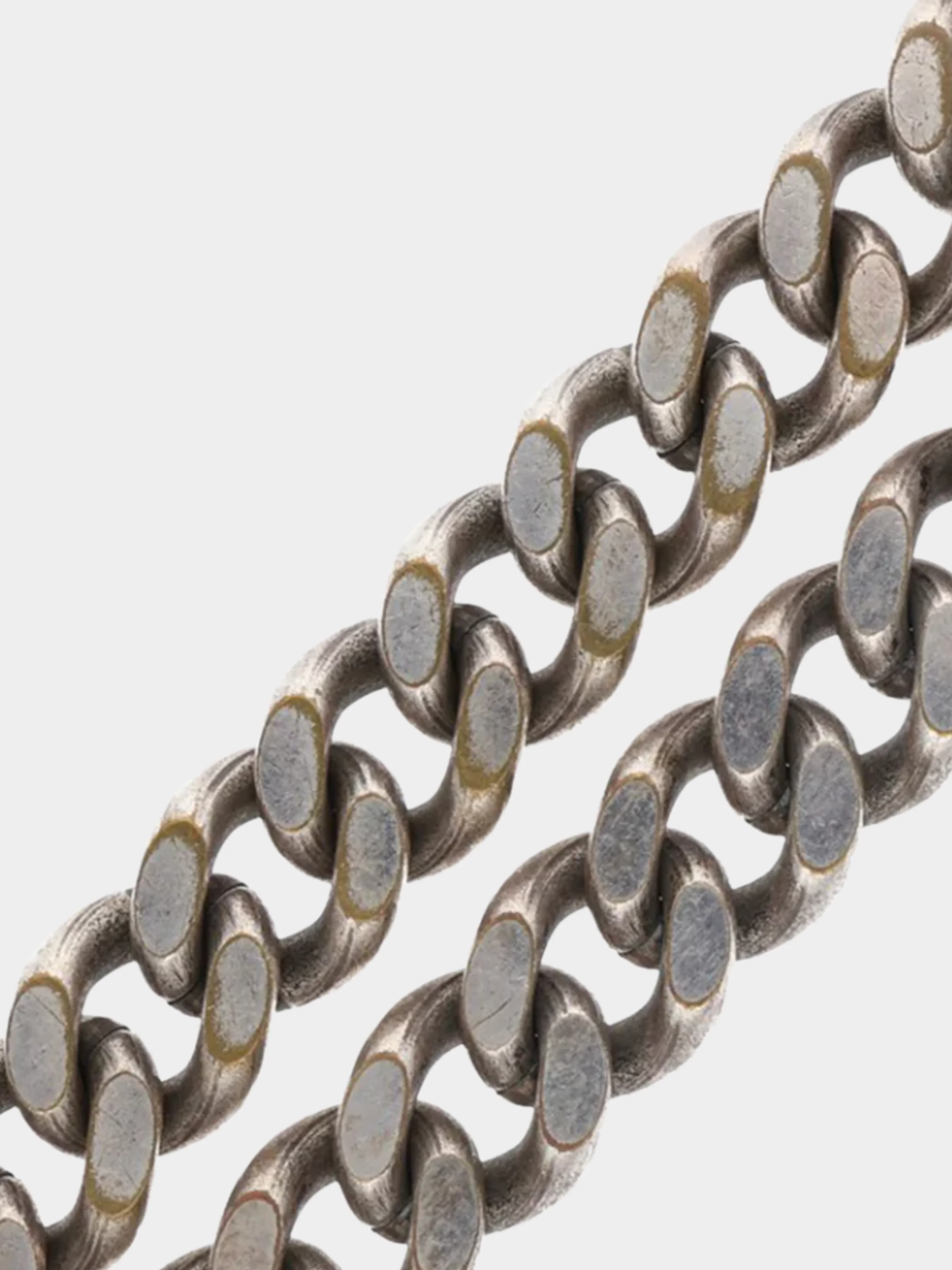 John Galliano 2000s Silver Logo Charm Chainlink Necklace - Image 4