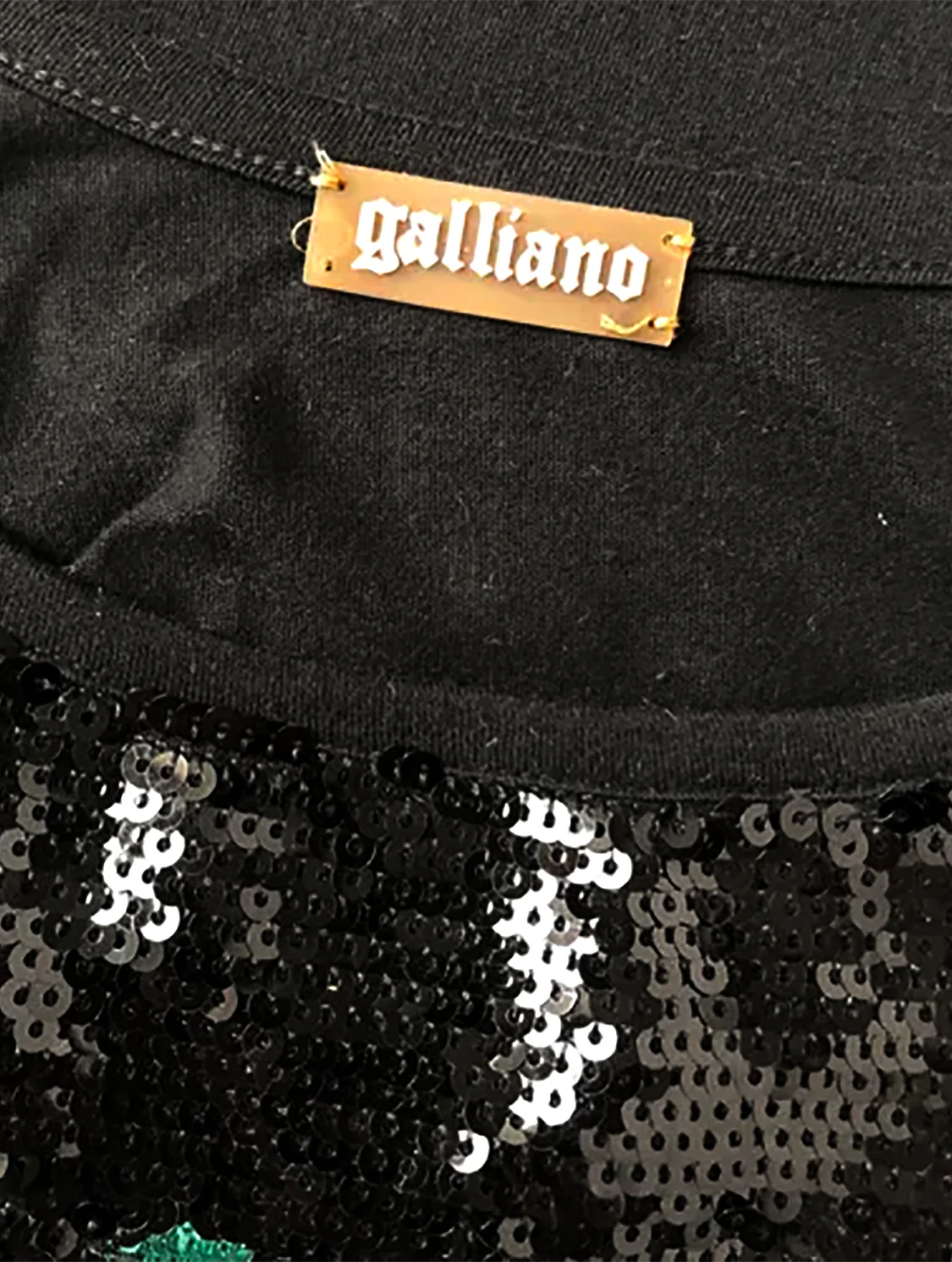 John Galliano 2000s Black Sequin Tank Dress - Image 2