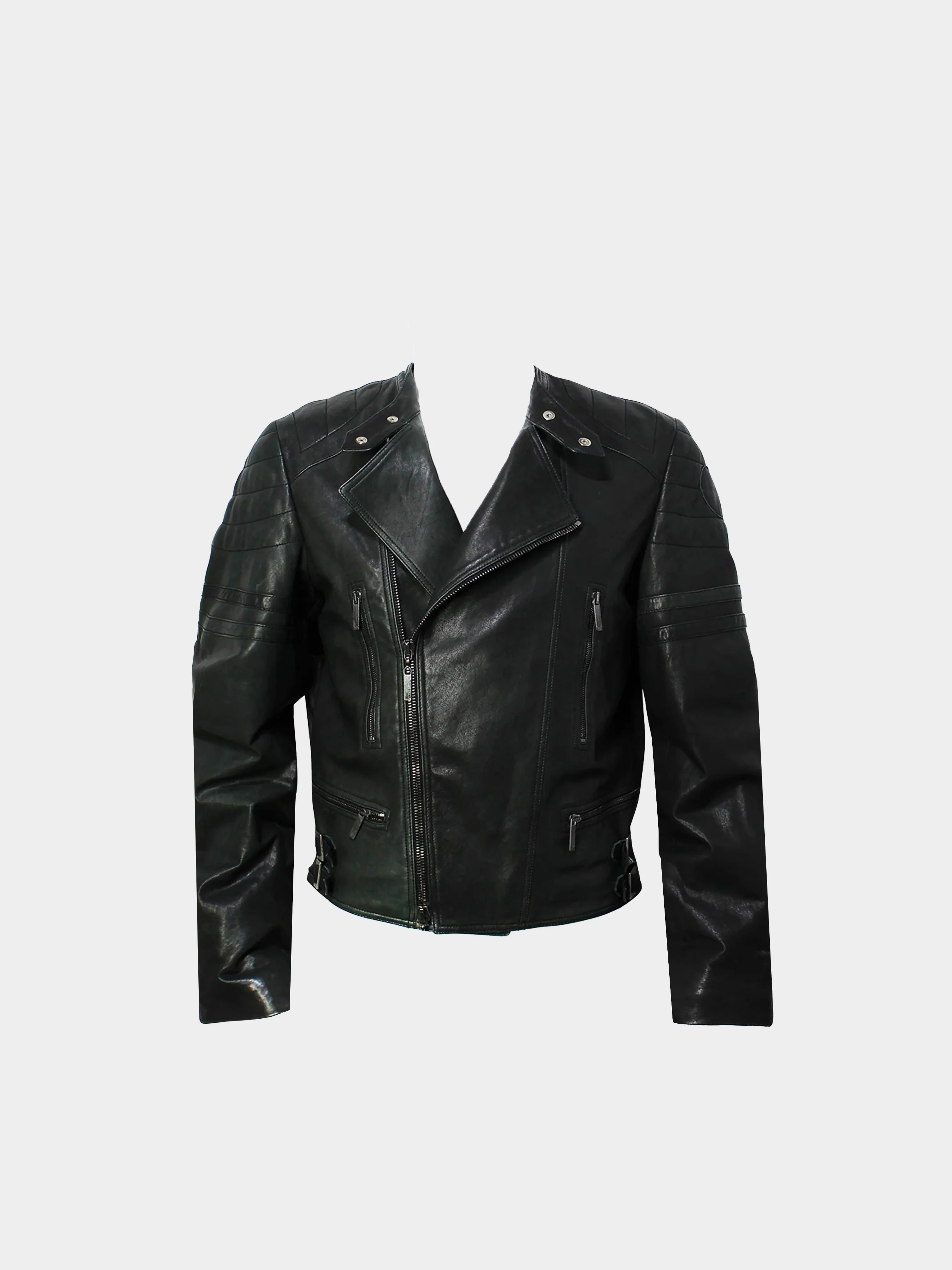 John Galliano FW 2006 Embroidered Leather Motorcycle Jacket - Image 2
