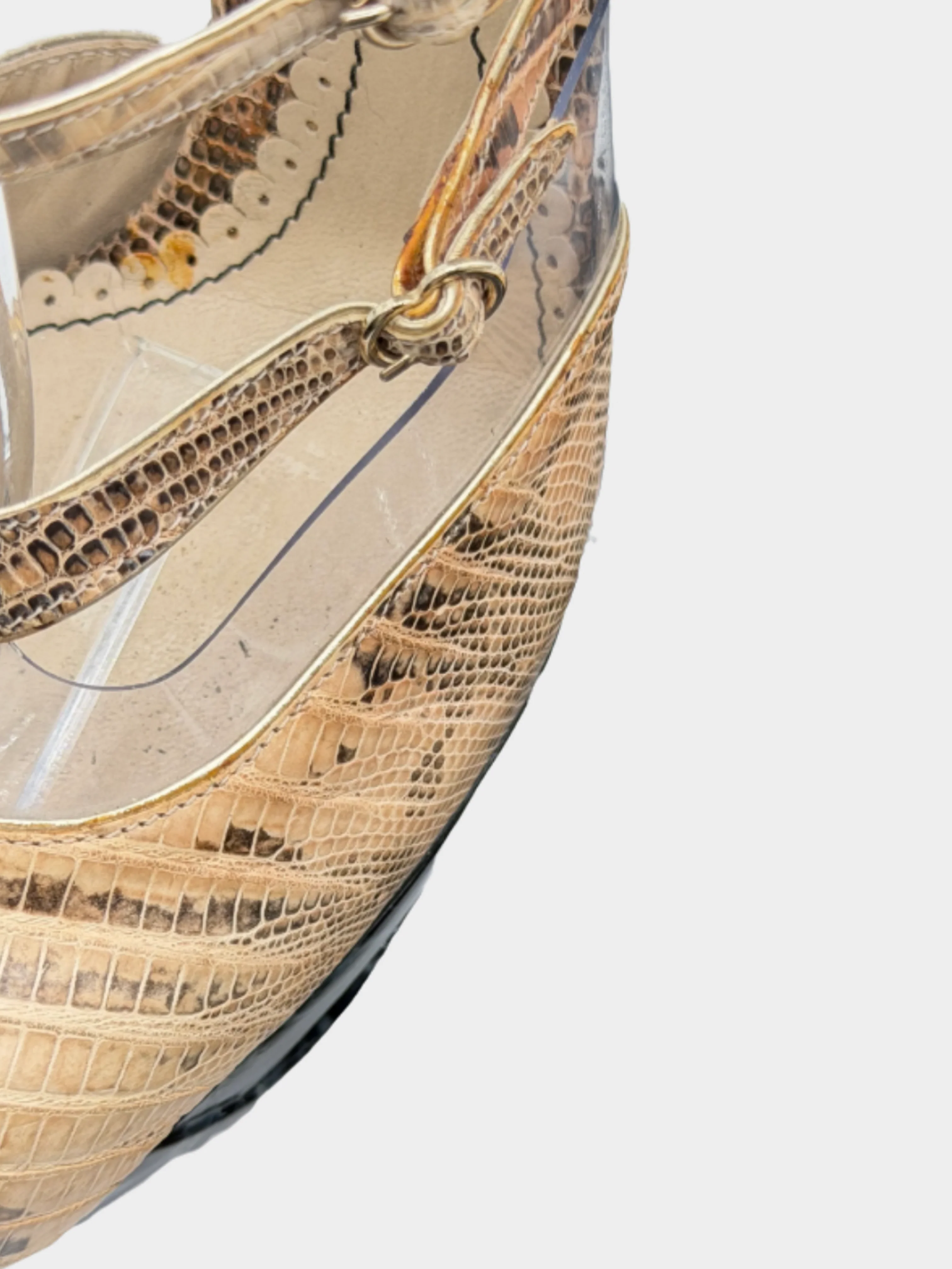 John Galliano SS 2009 Beige Python Pump - Image 6