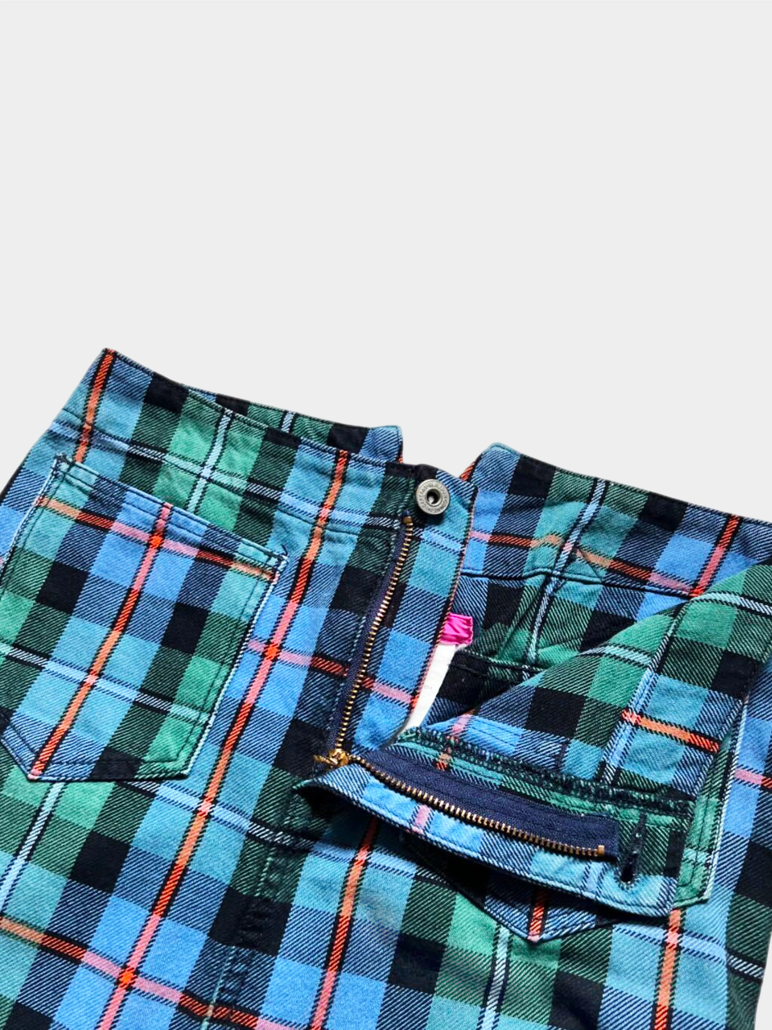 Junya Watanabe CDG AW 2004 Rare Archival Plaid Flare Long Skirt - Image 4