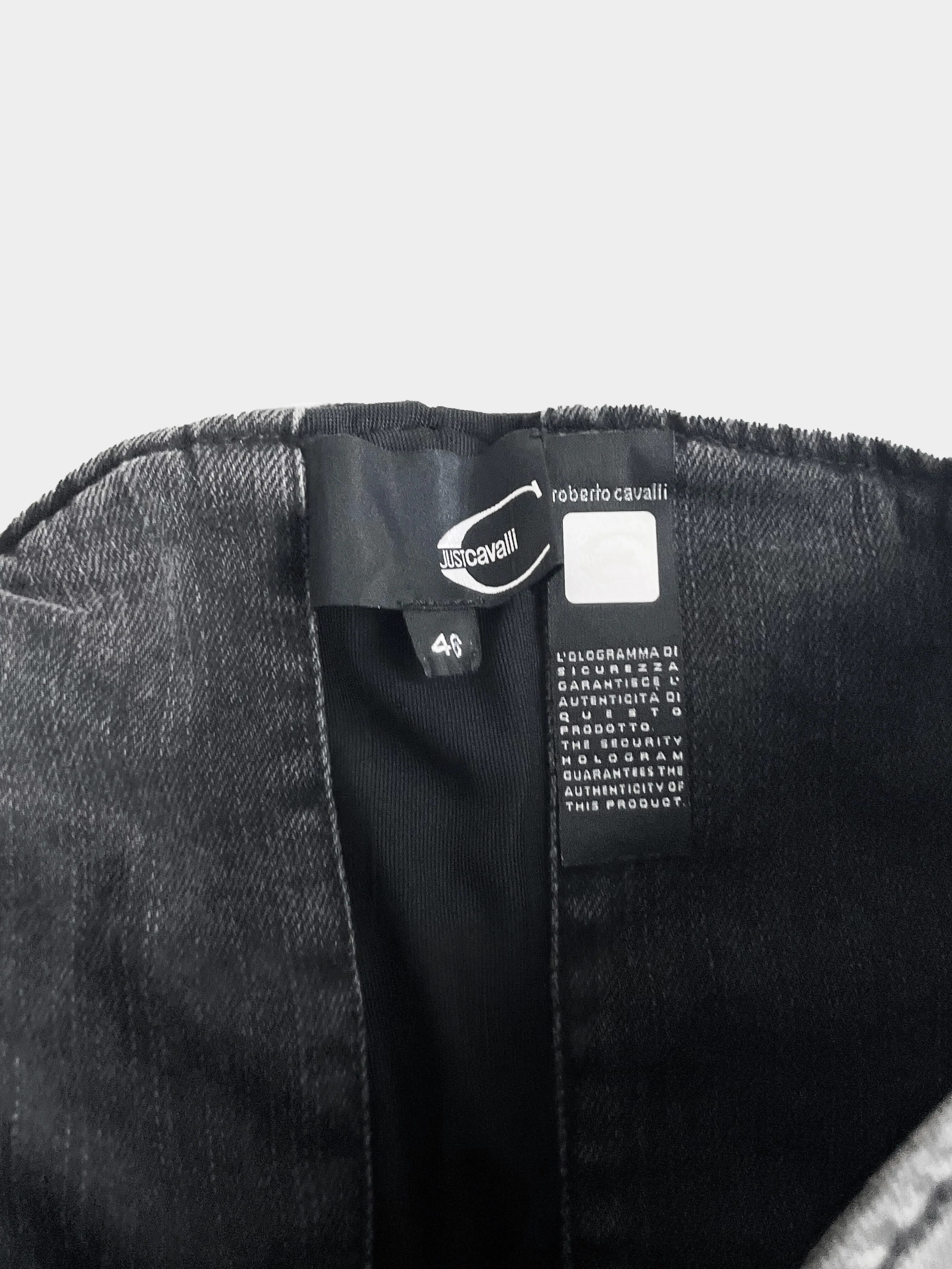 Roberto Cavalli Just Cavalli 2000s Grey Denim Bustier Dress - Image 3
